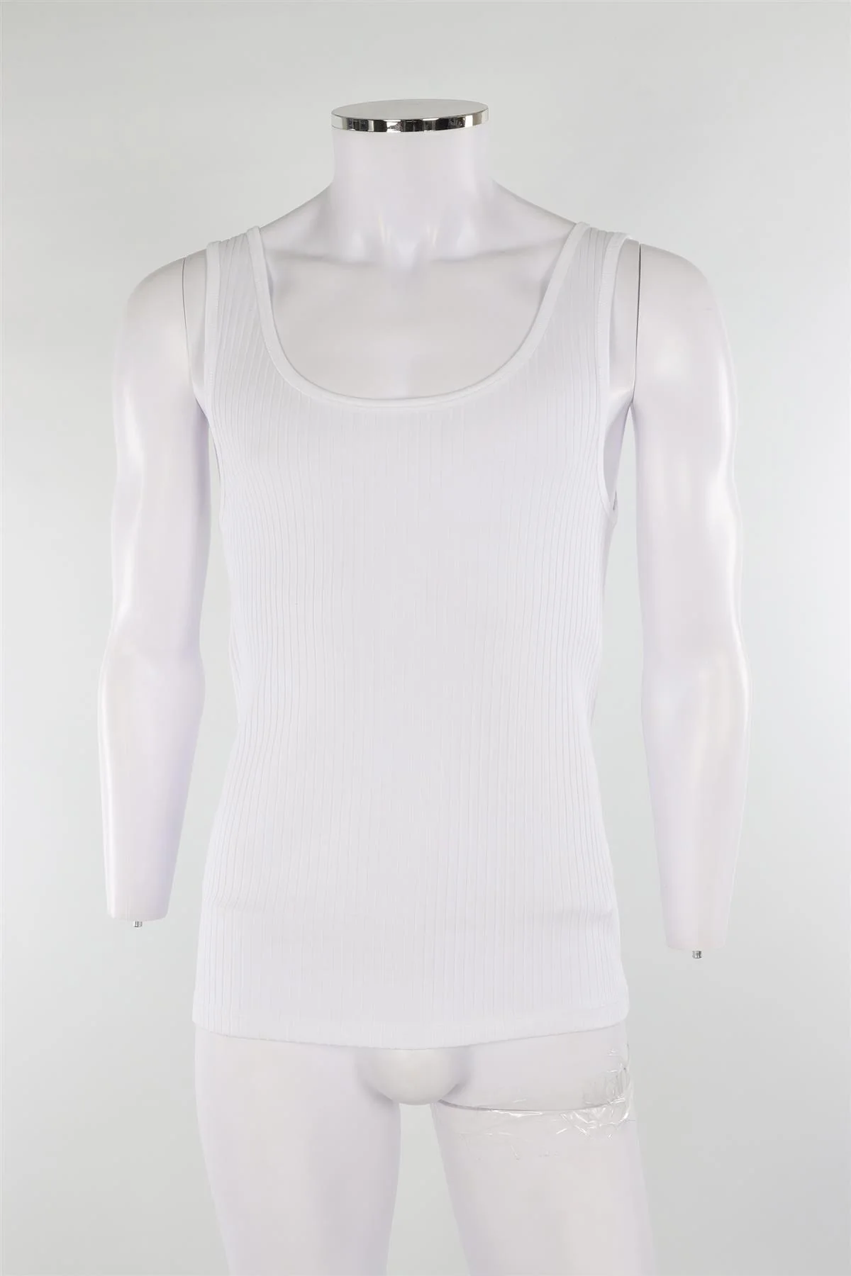 DRIES VAN NOTEN WHITE MEN'S COTTON VEST MEDIUM - Image 2
