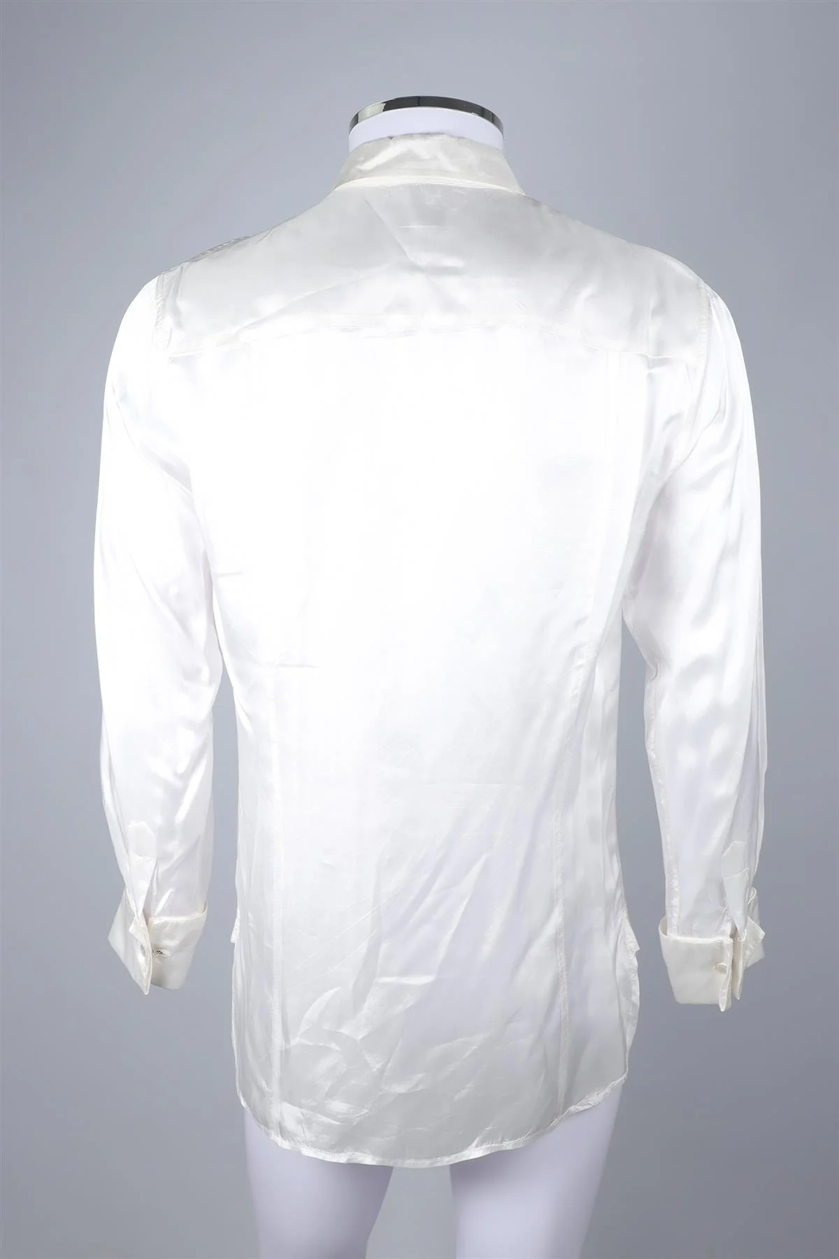 DRIES VAN NOTEN WHITE MEN'S TWILL SHIRT IT 46 UK/US CHEST 36 - Image 4