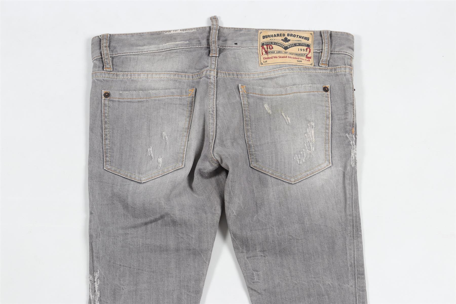 DSQUARED2 GREY LOW RISE SKINNY JEANS IT 40 UK 8 - Image 5