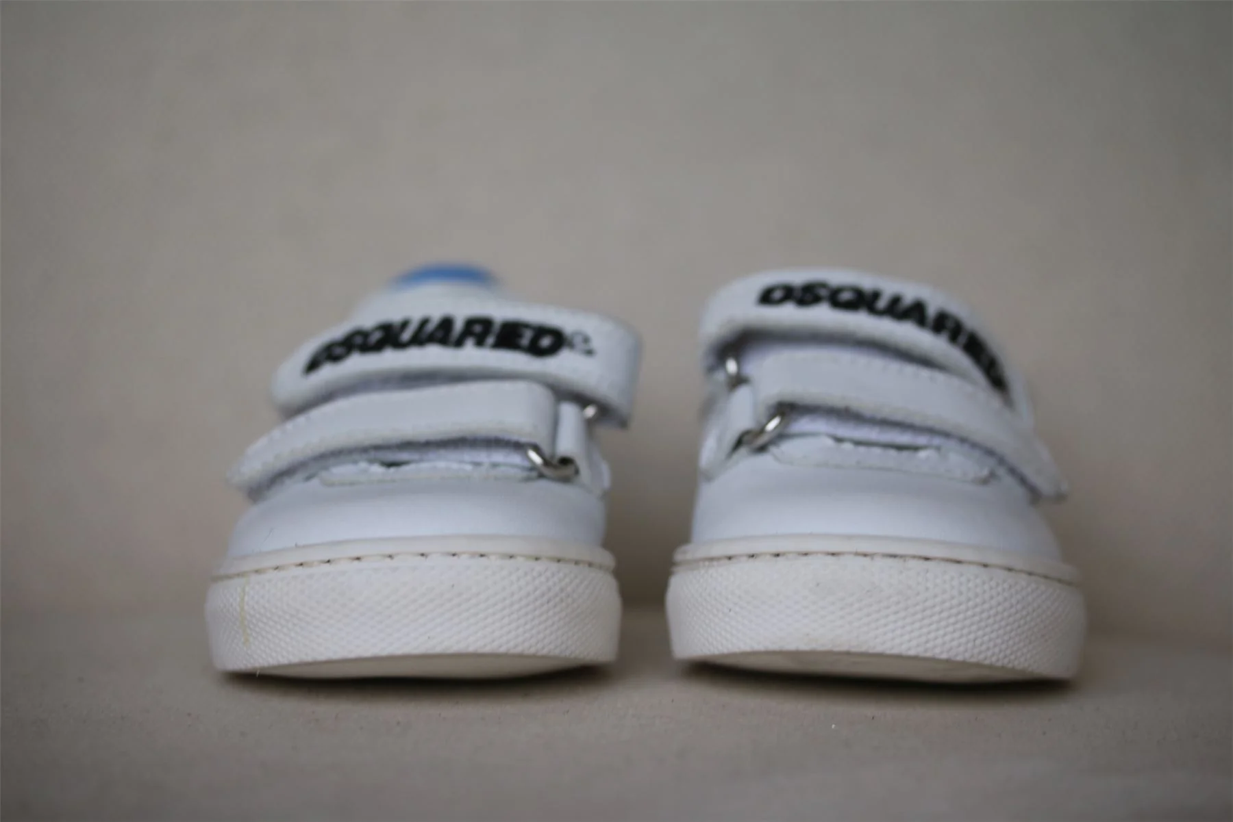 DSQUARED2 WHITE LEATHER TRAINERS EU 20 UK 4 - Image 3