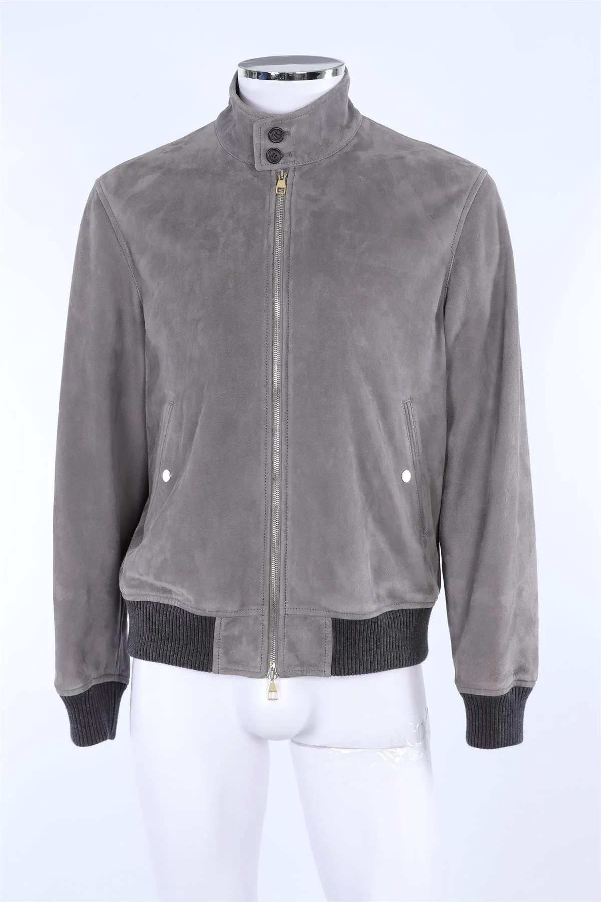DUNHILL GREY MEN'S SUEDE JACKET MEDIUM - Image 2