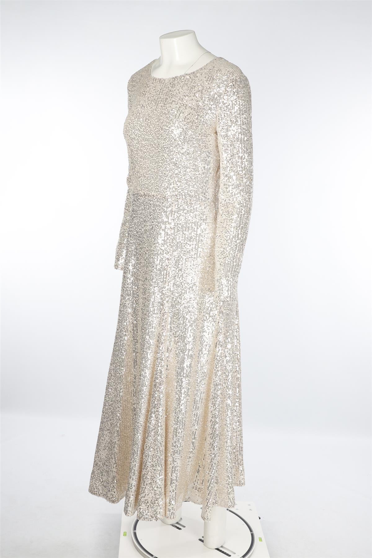 E. STOTT SLIVER SEQUIN MAXI DRESS - Image 3