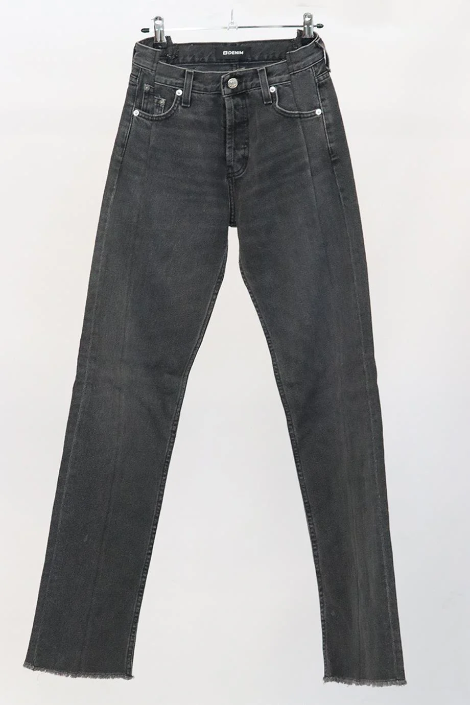 EB DENIM HIGH RISE STRAIGHT LEG JEANS W25 UK 6-8 - Image 2