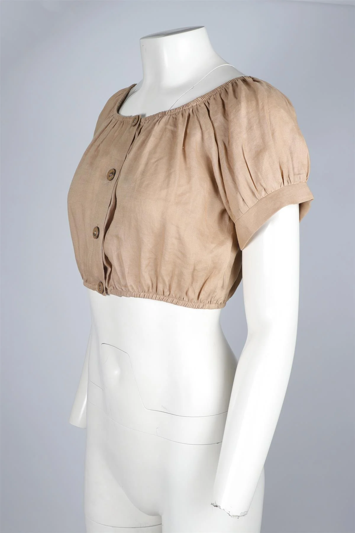 EBERJOY BEIGE LINEN TOP MEDIUM - Image 3