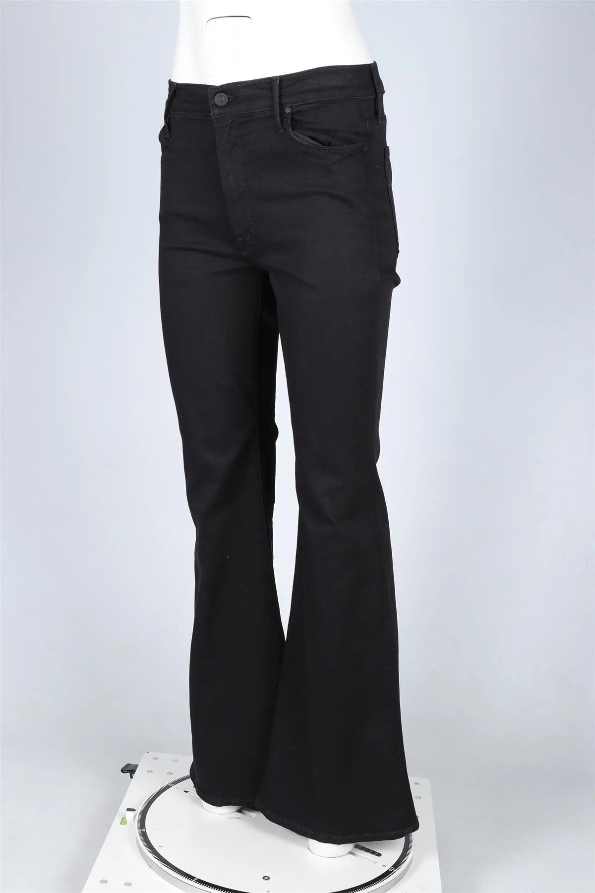 EILEEN FISHER BLACK WOVEN WIDE LEG PANTS MEDIUM - Image 3