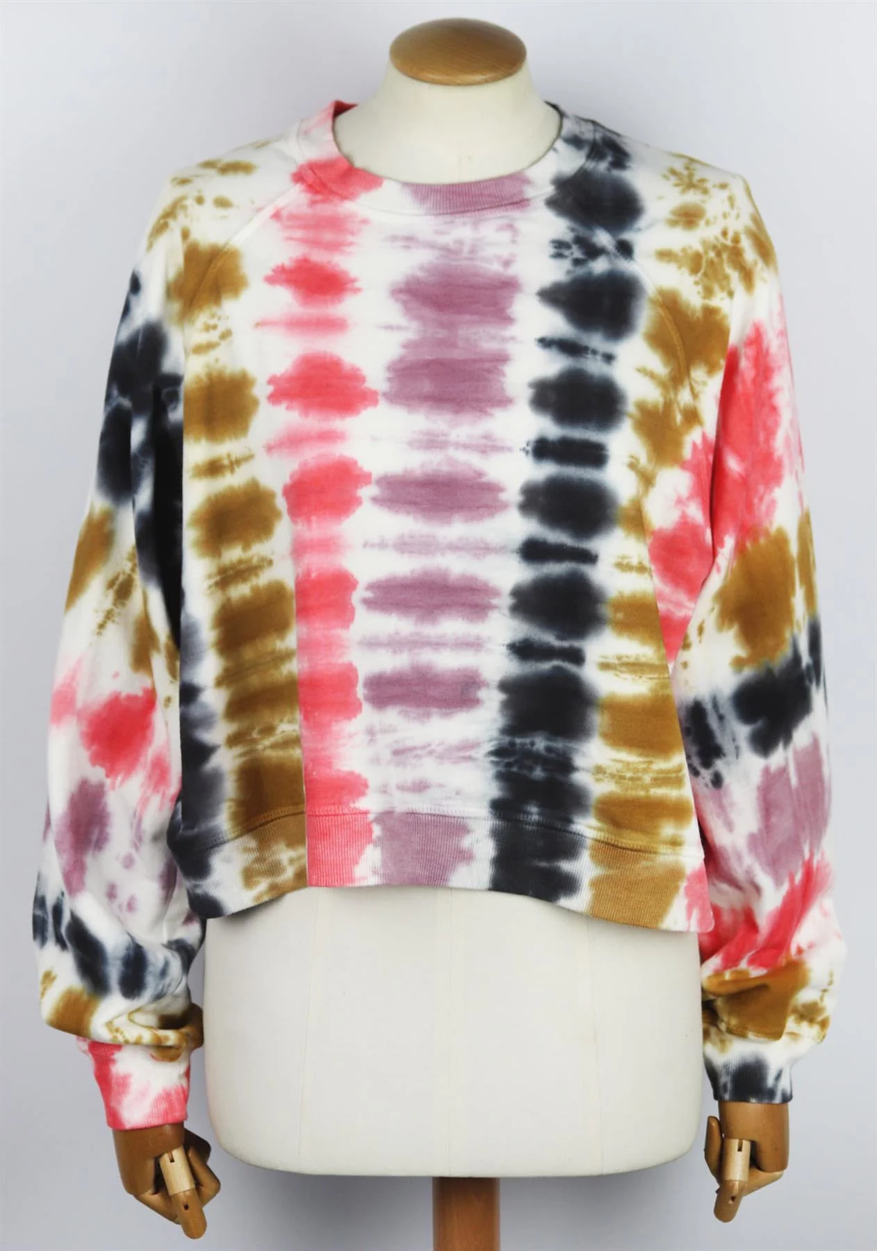 ELECTRIC AND ROSE RONAN TIE DYED COTTON JERSEY SWEATSHIRT SMALL - Image 2