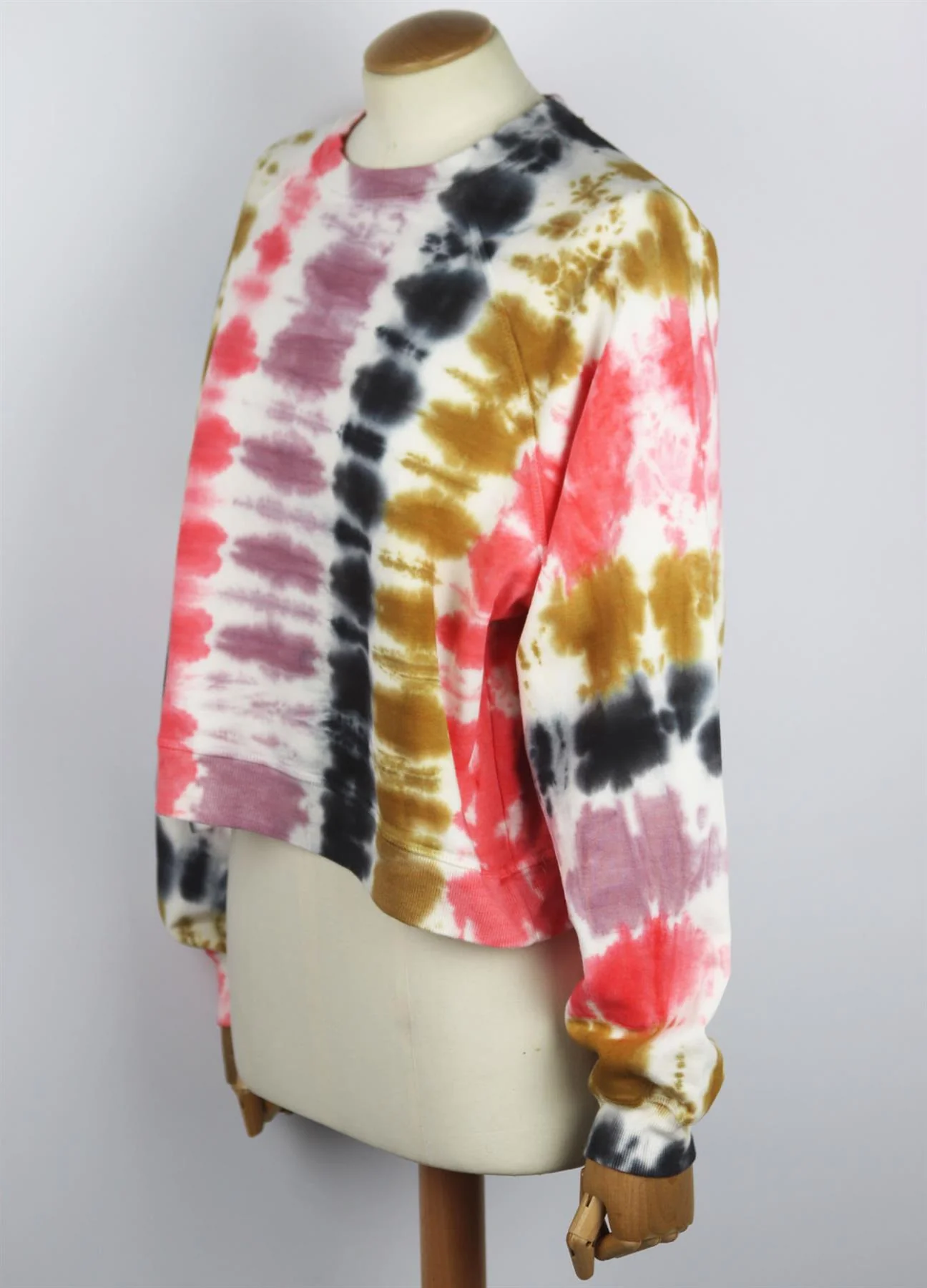 ELECTRIC AND ROSE RONAN TIE DYED COTTON JERSEY SWEATSHIRT SMALL - Image 3