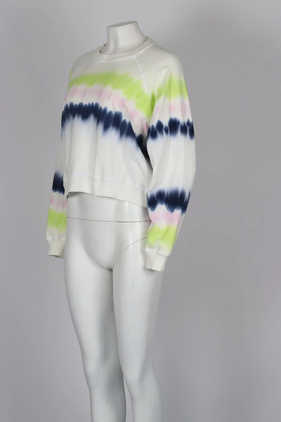 ELECTRIC AND ROSE TIE DYED COTTON JERSEY SWEATSHIRT SMALL - Image 3