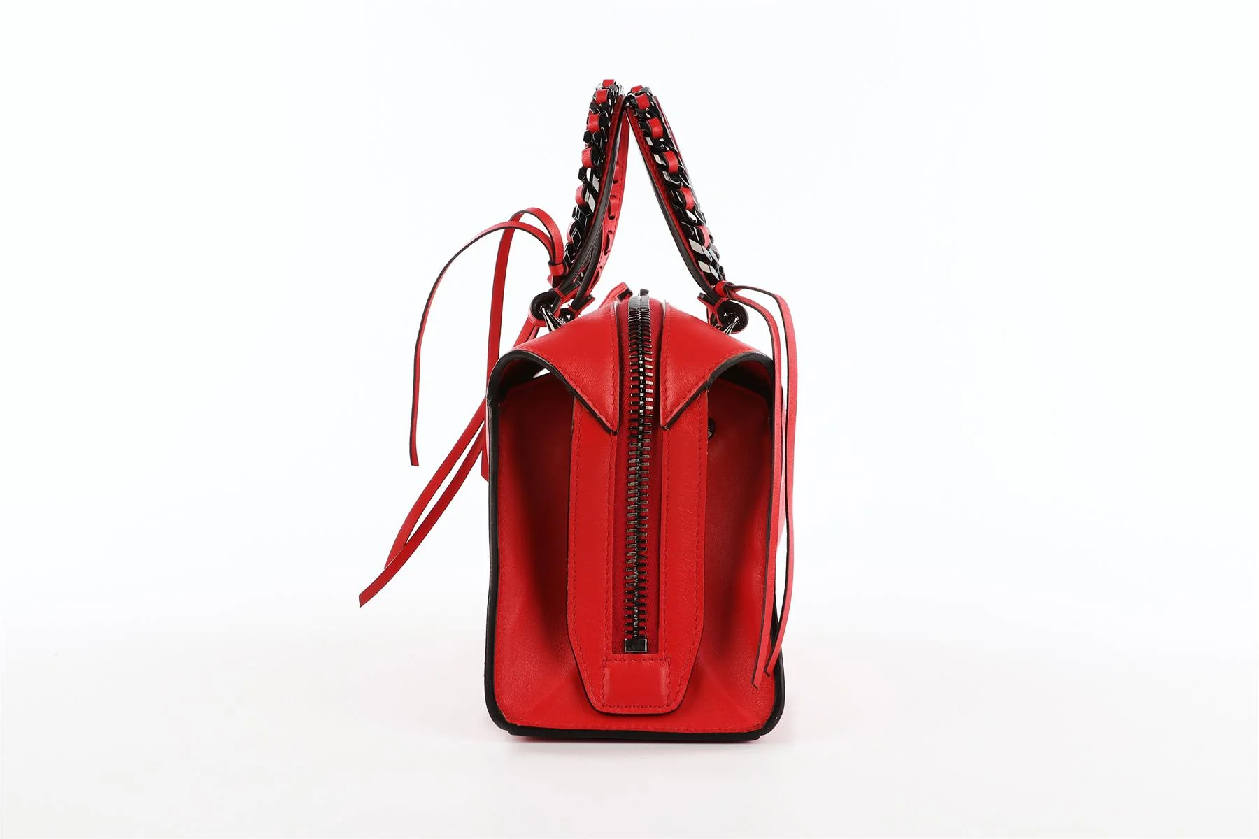 ELENA GHISELLINI RED LEATHER TOTE BAG - Image 6