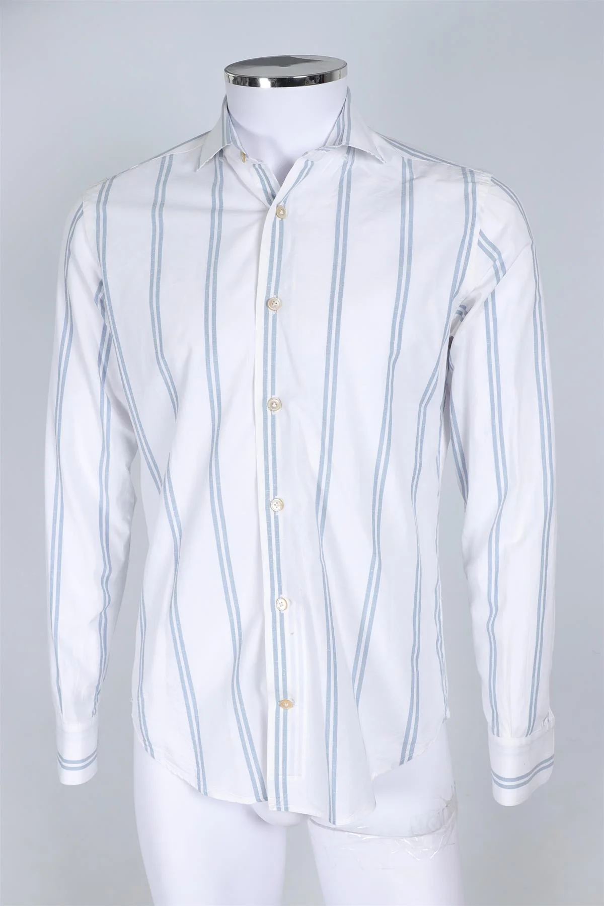 ELEVENTY WHITE MEN'S COTTON SHIRT SMALL - Image 2