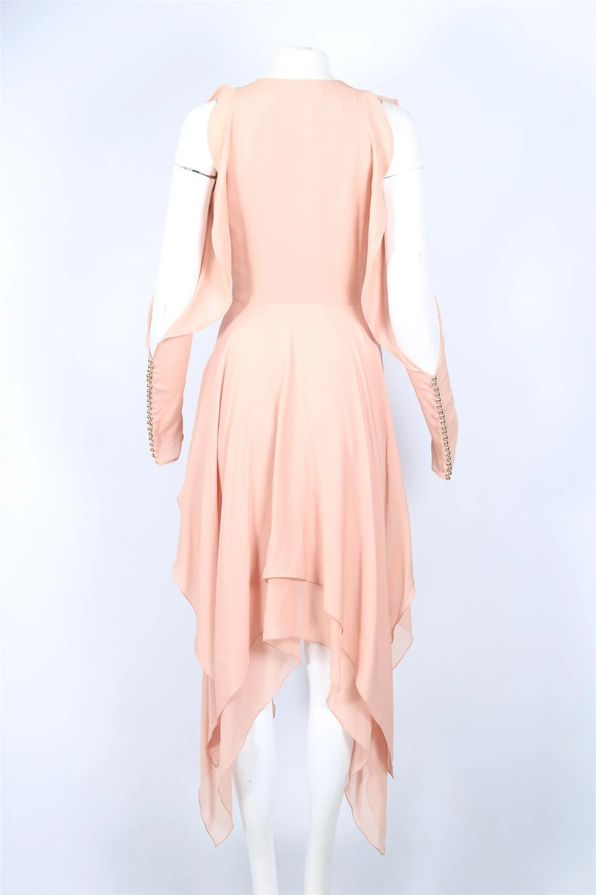 ELIE SAAB BELTED SILK MIDI DRESS FR 38 UK 10 - Image 4