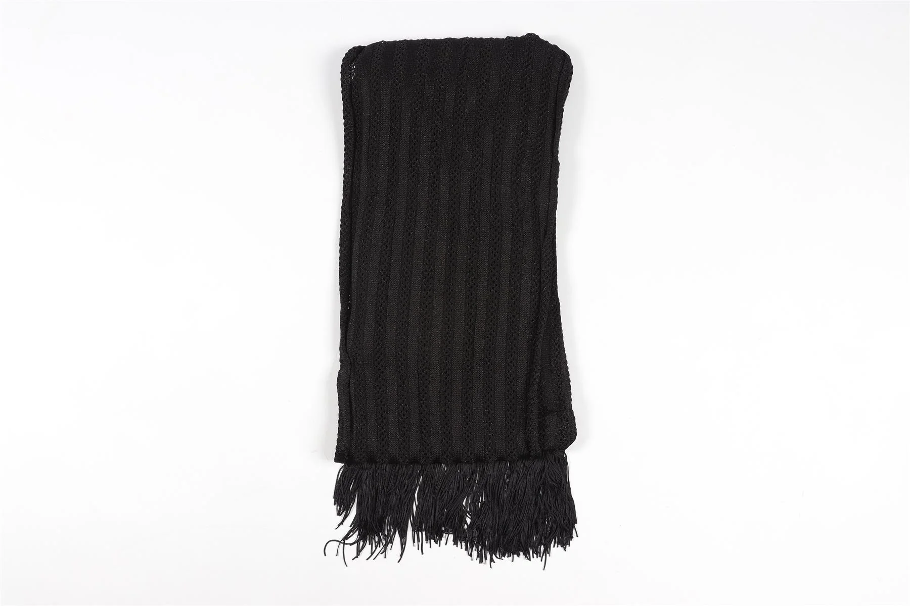 ELIE SAAB BLACK KNIT SCARF - Image 3