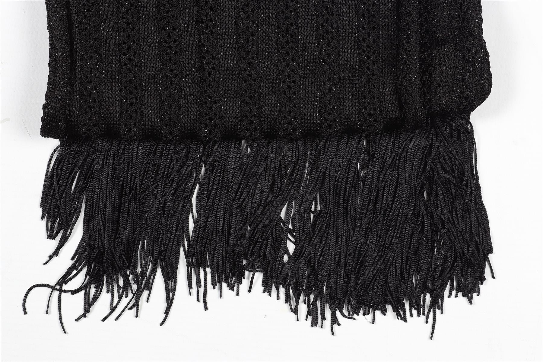 ELIE SAAB BLACK KNIT SCARF - Image 5