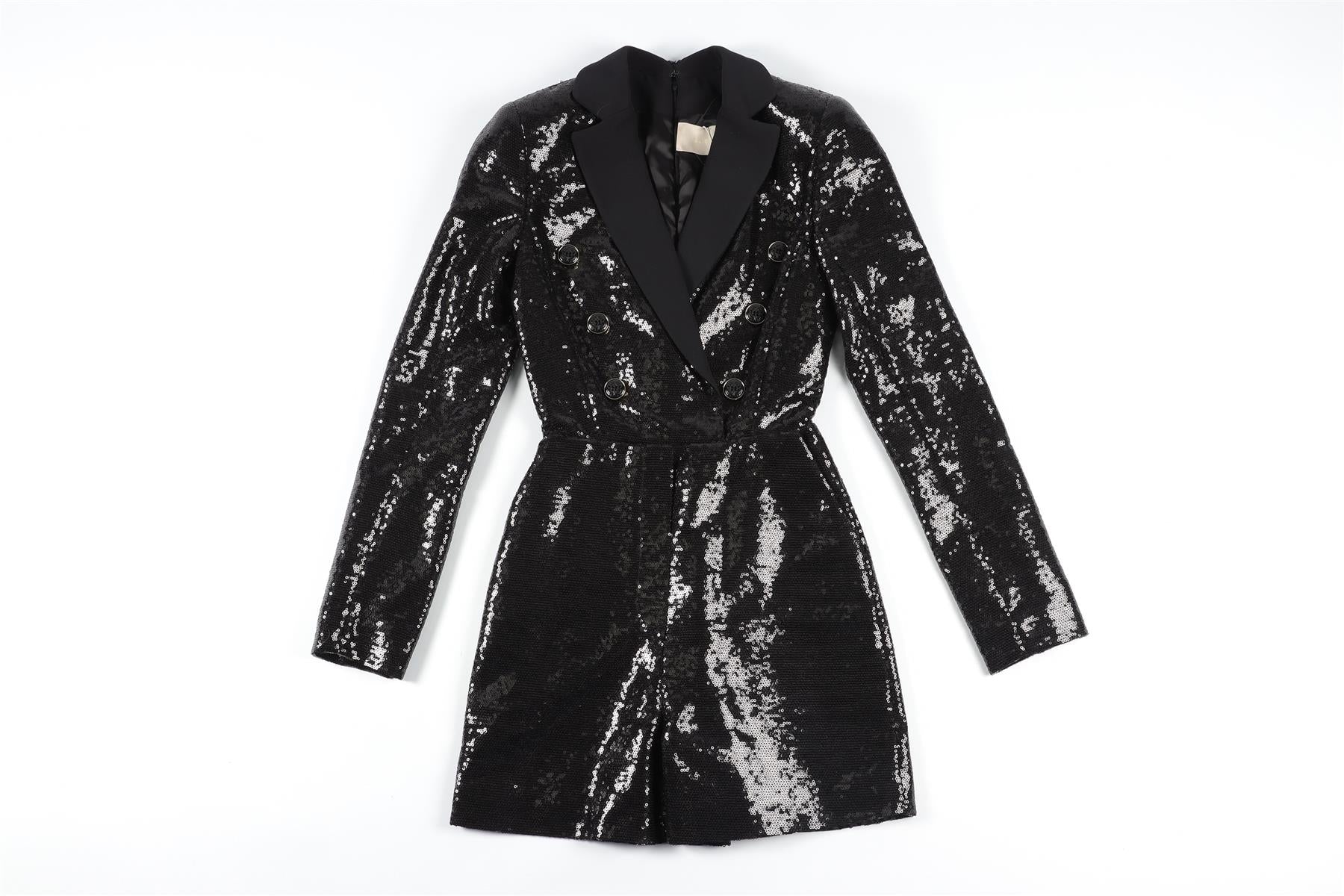 ELIE SAAB BLACK SEQUIN PLAYSUIT FR 34 UK 6 - Image 2