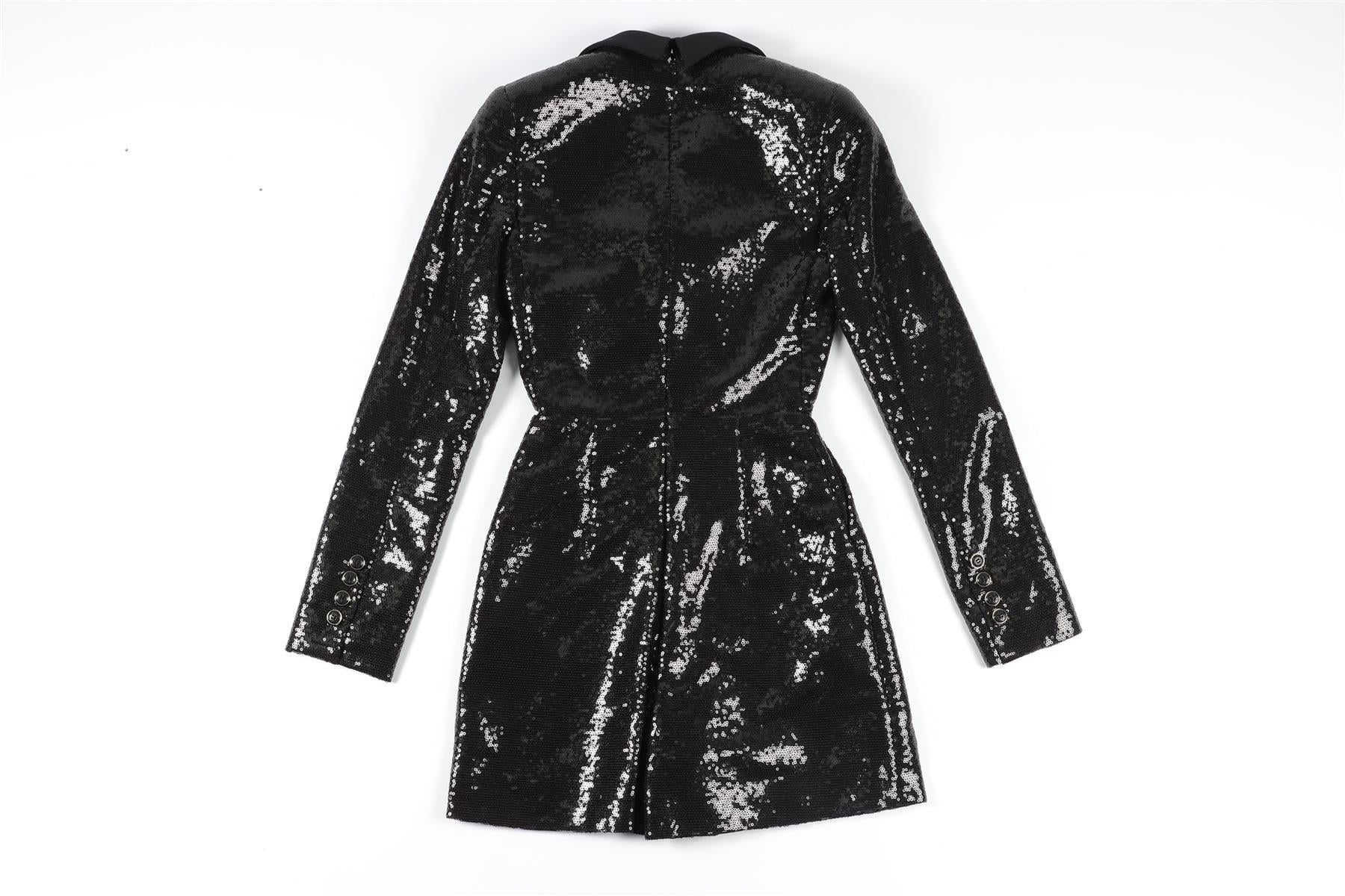 ELIE SAAB BLACK SEQUIN PLAYSUIT FR 34 UK 6 - Image 4