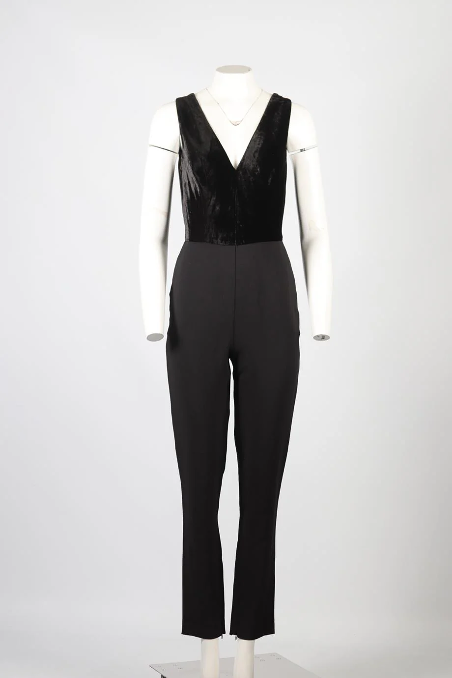 ELIE SAAB VELVET AND SILK BLEND JUMPSUIT FR 38 UK 10 - Image 2