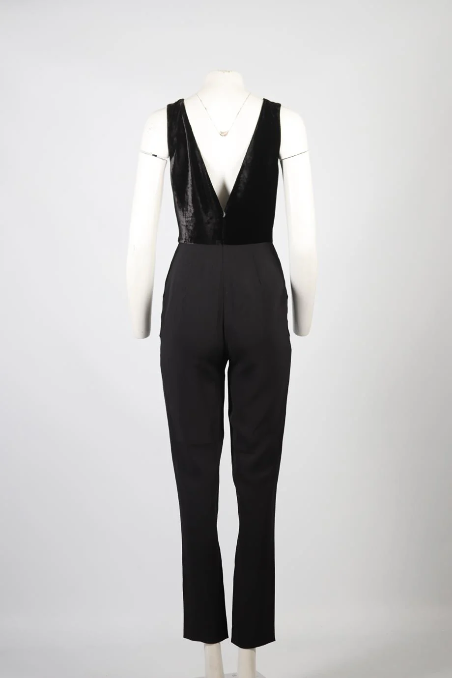 ELIE SAAB VELVET AND SILK BLEND JUMPSUIT FR 38 UK 10 - Image 4