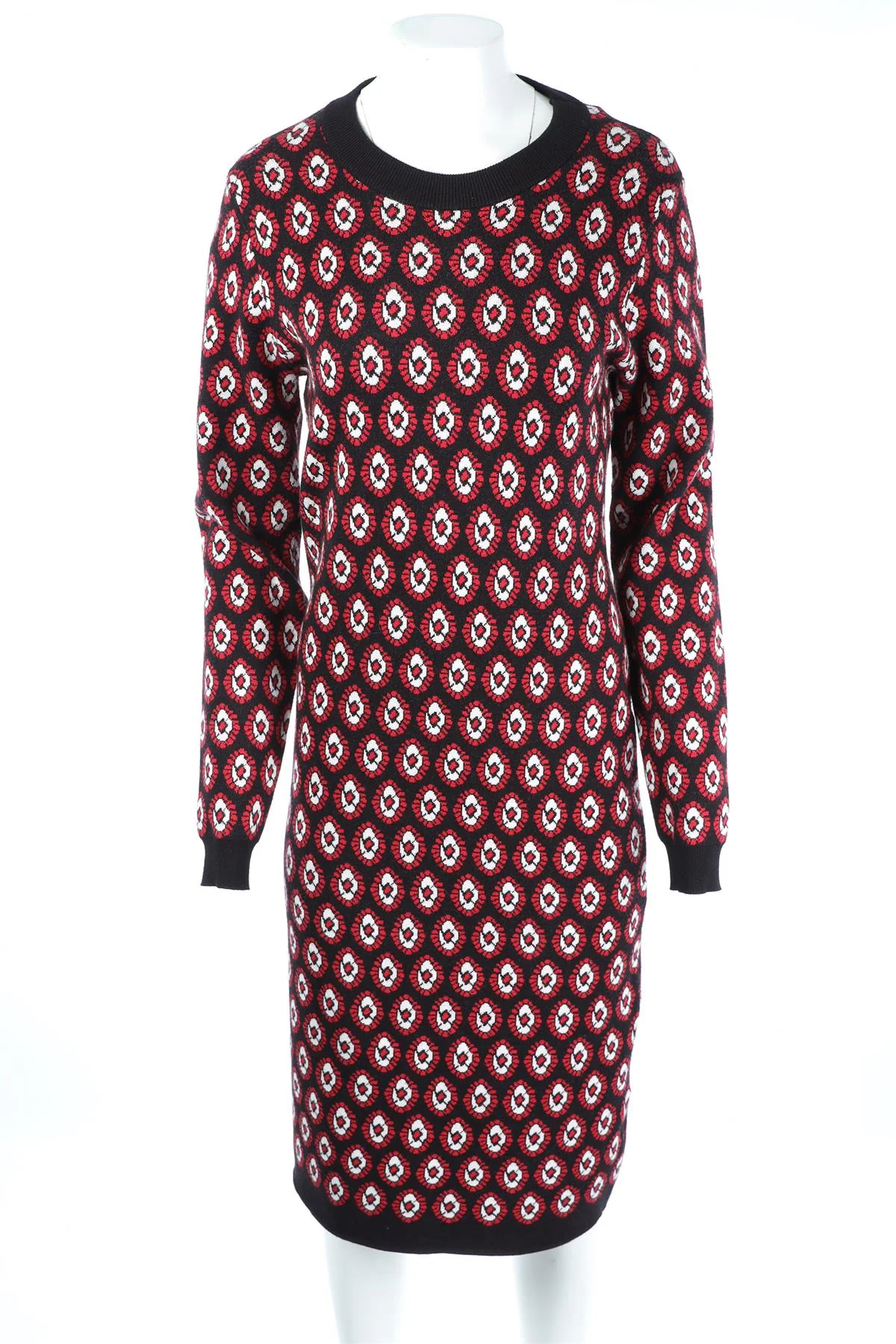 ELIE TAHARI BLACK KNIT MIDI DRESS XLARGE - Image 2