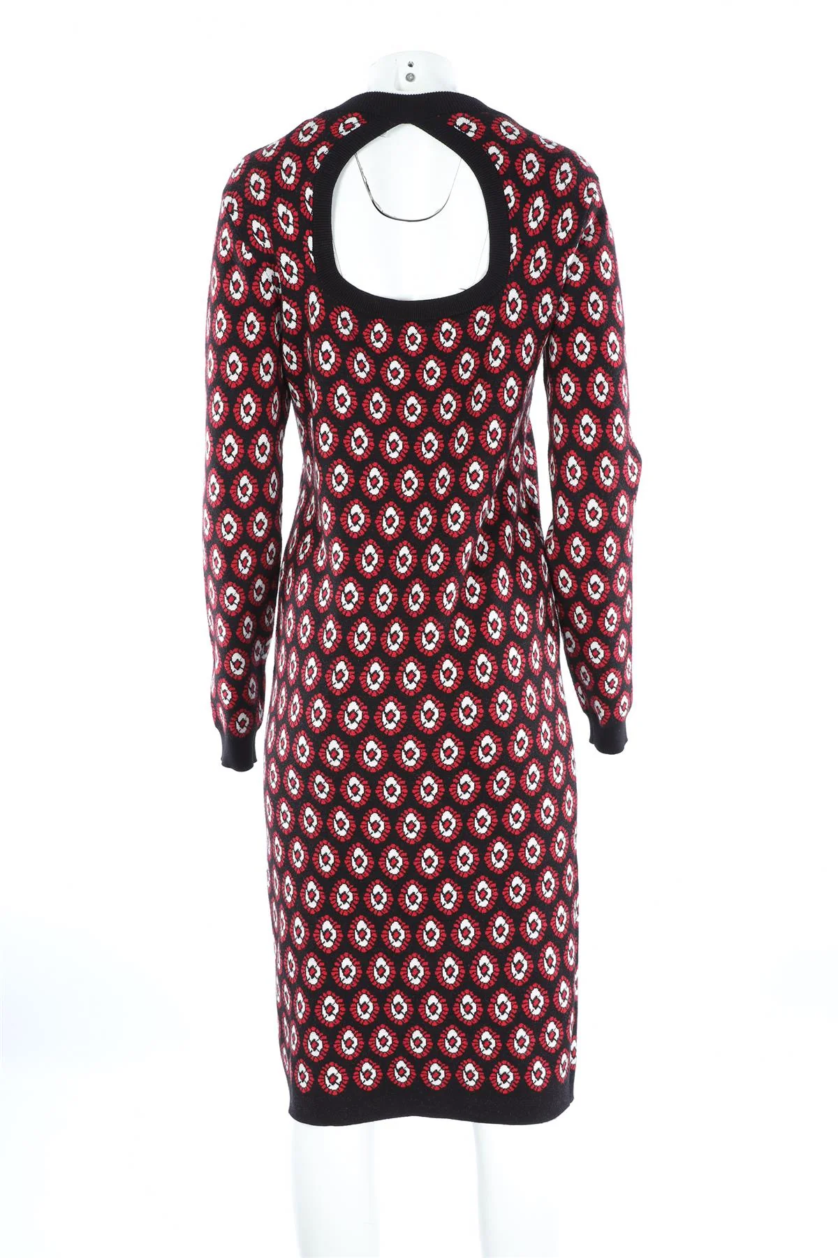 ELIE TAHARI BLACK KNIT MIDI DRESS XLARGE - Image 4