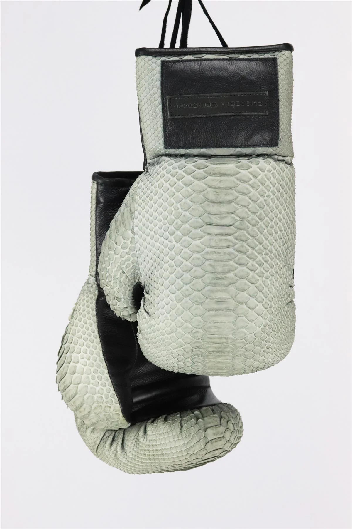 ELISABETH WEINSTOCK SNAKESKIN AND LEATHER BOXING GLOVES - Image 3