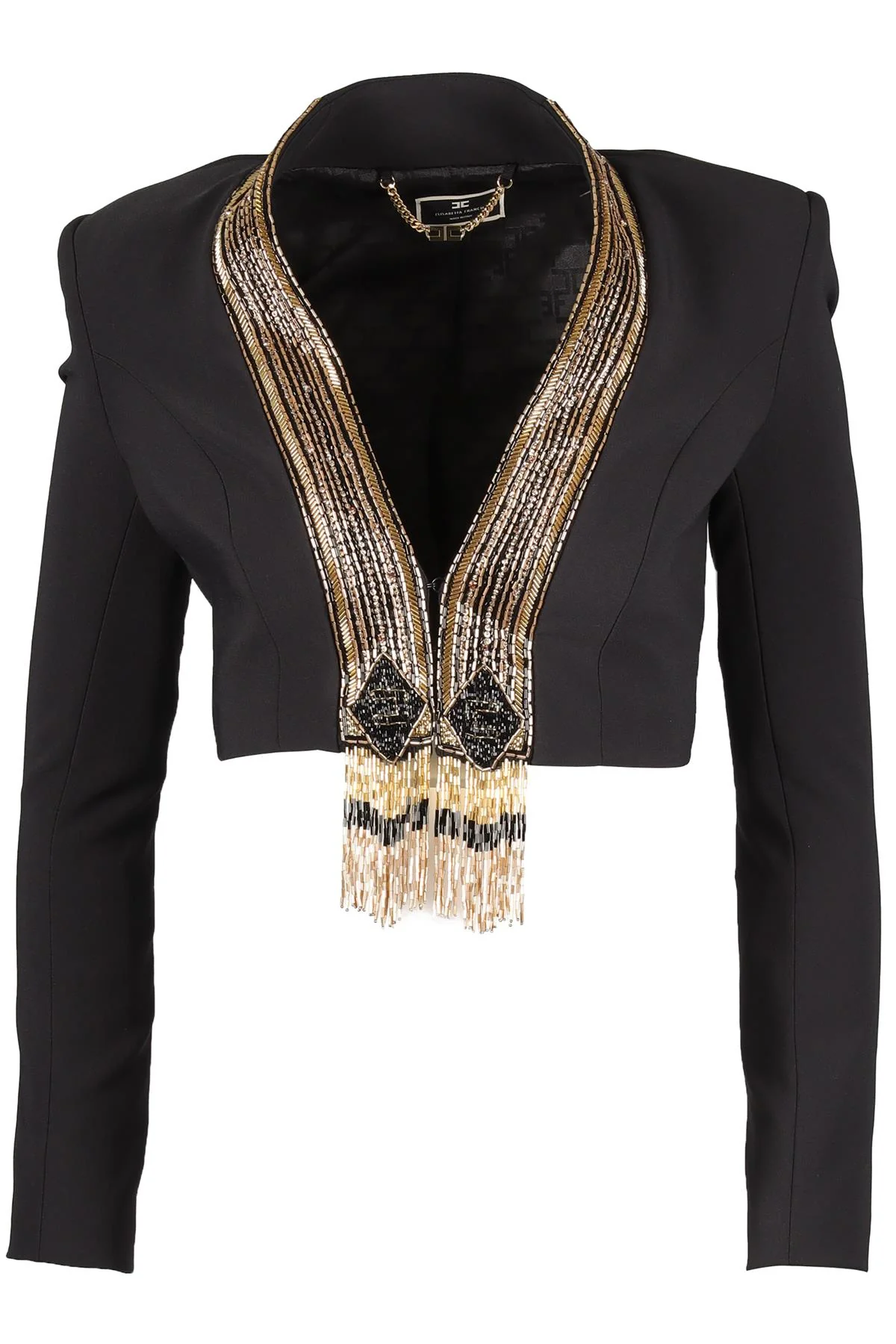 ELISABETTA FRANCHI BLACK CREPE BLAZER IT 40 UK 8 - Image 5