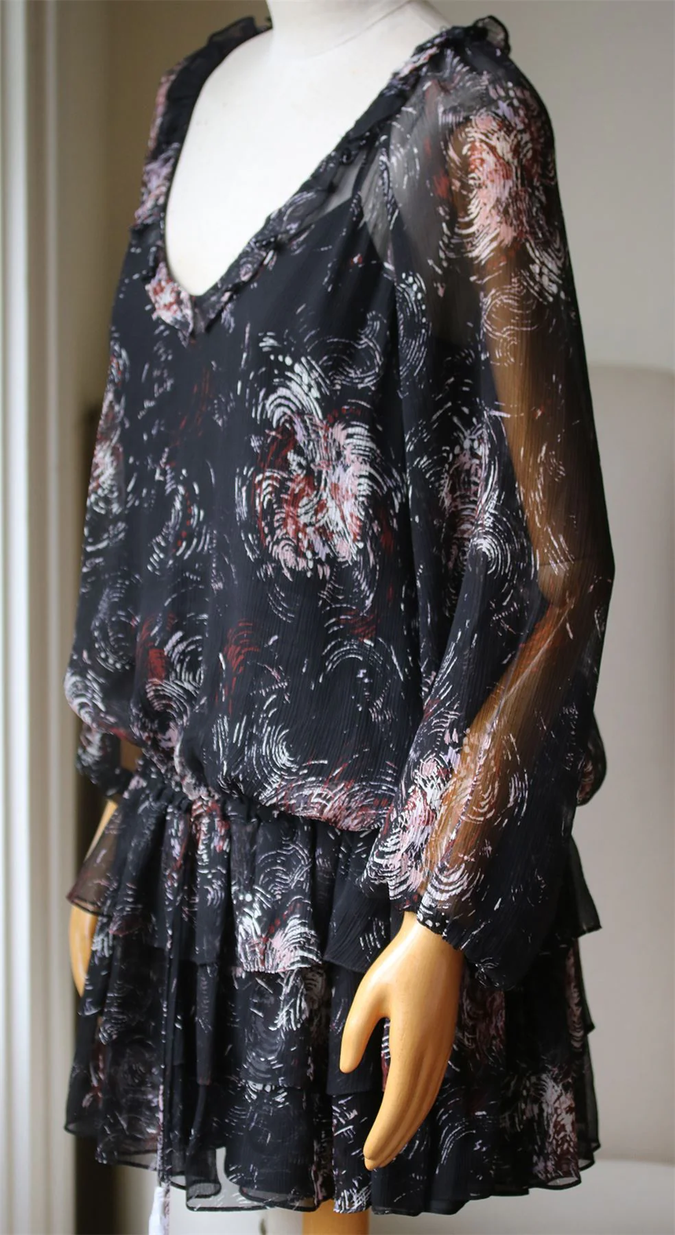 ELIZABETH AND JAMES BEATRIZA SILK MINI DRESS MEDIUM - Image 3