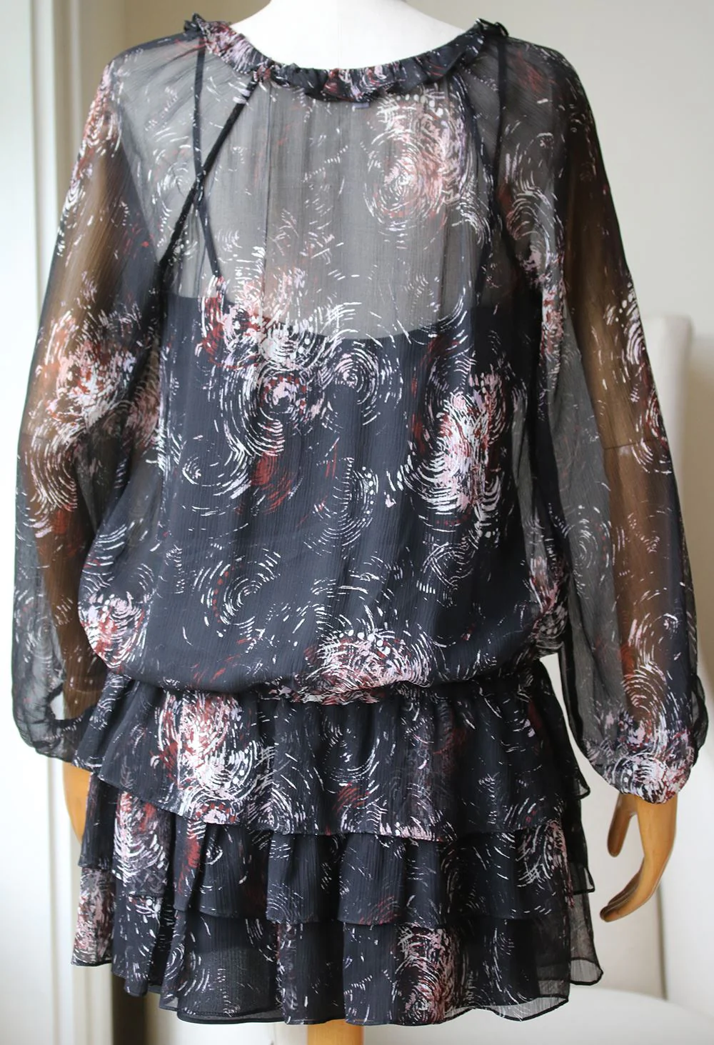 ELIZABETH AND JAMES BEATRIZA SILK MINI DRESS MEDIUM - Image 4
