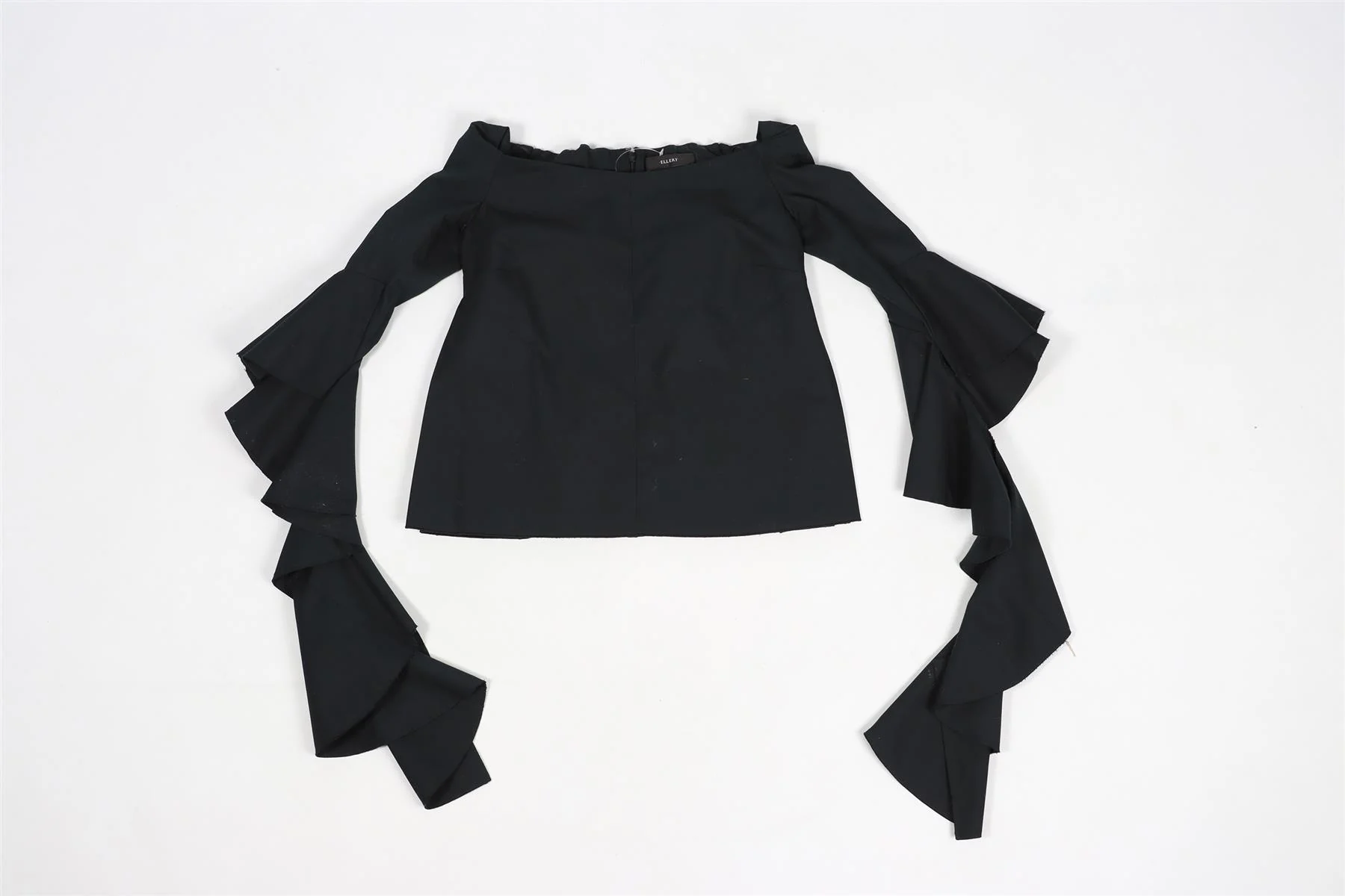 ELLERY BLACK COTTON TOP UK 6 - Image 2