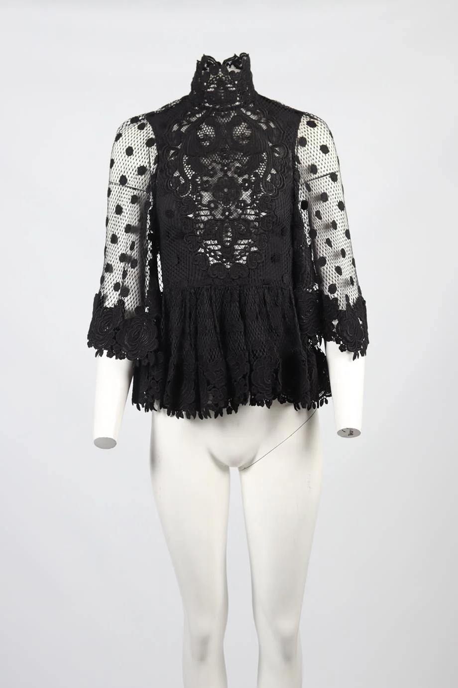 ELLIE SAAB LACE AND MESH TOP FR 36 UK 8 - Image 2