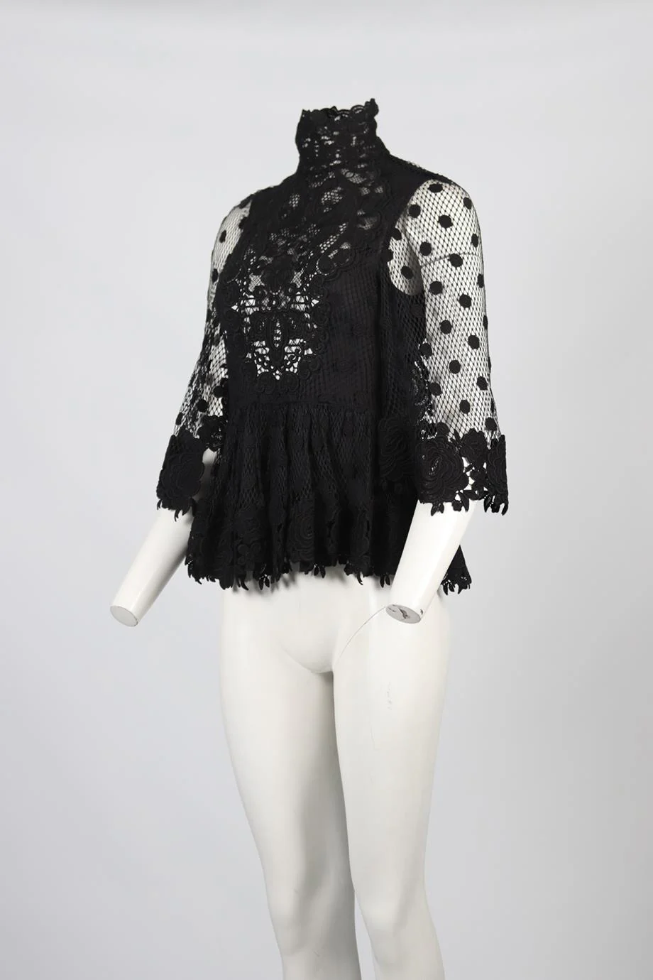 ELLIE SAAB LACE AND MESH TOP FR 36 UK 8 - Image 3