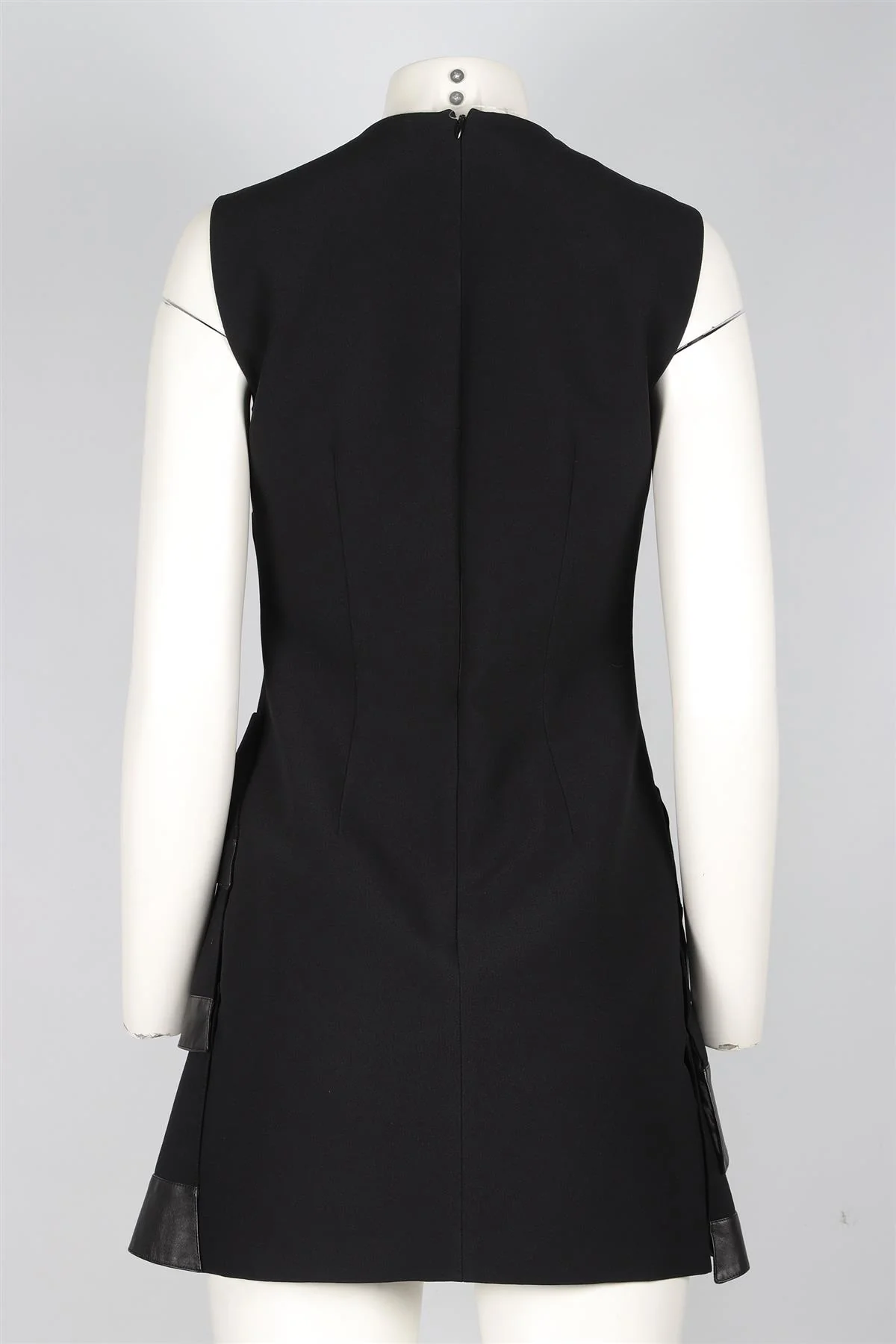 EMANUEL UNGARO BLACK CREPE MINI DRESS FR 36 UK 8 - Image 4