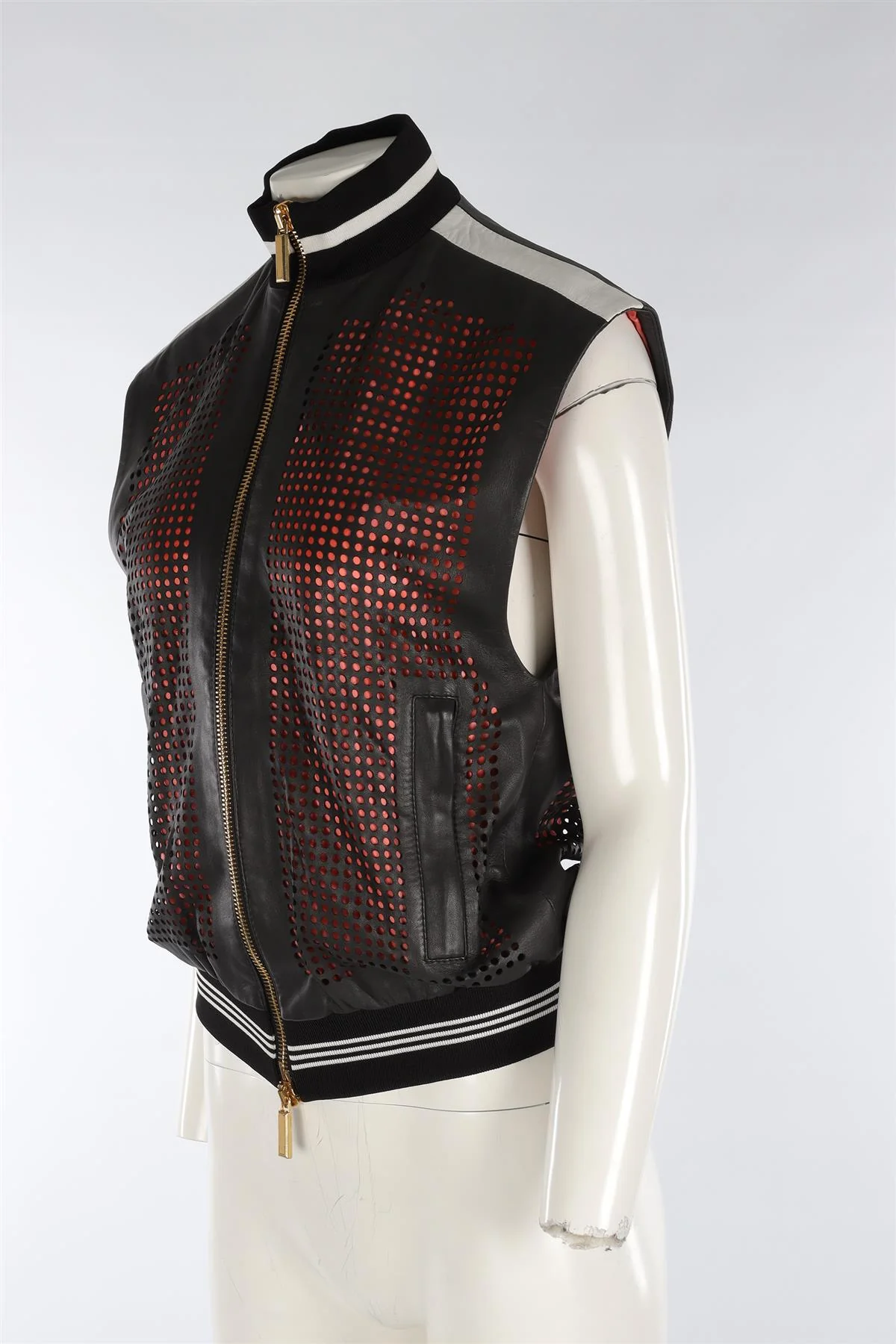 EMANUEL UNGARO MULTI LEATHER GILET IT 40 UK 8 - Image 3