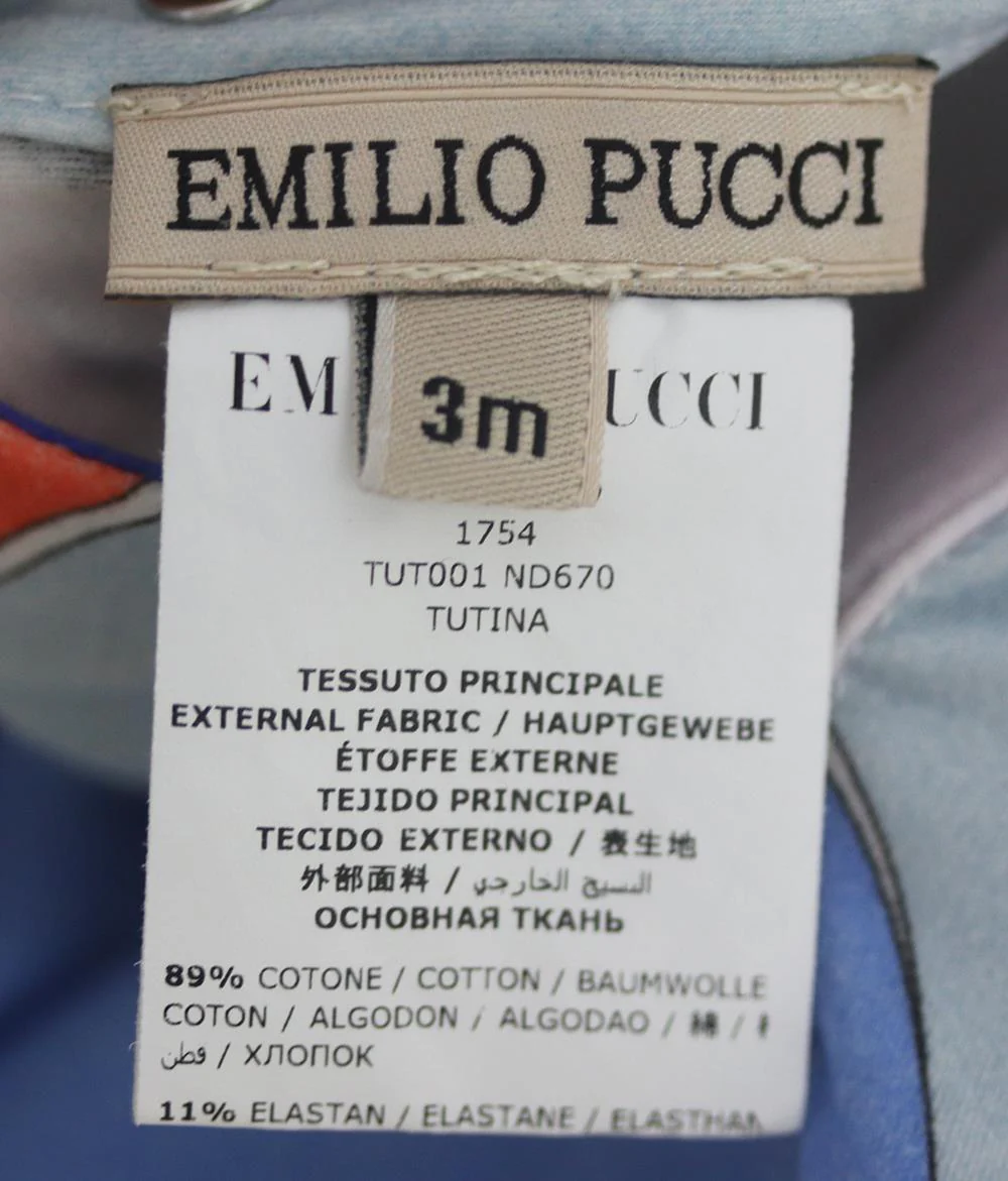 EMILIO PUCCI BABY GIRLS COTTON JERSEY BABYGROW 3 MONTHS - Image 4