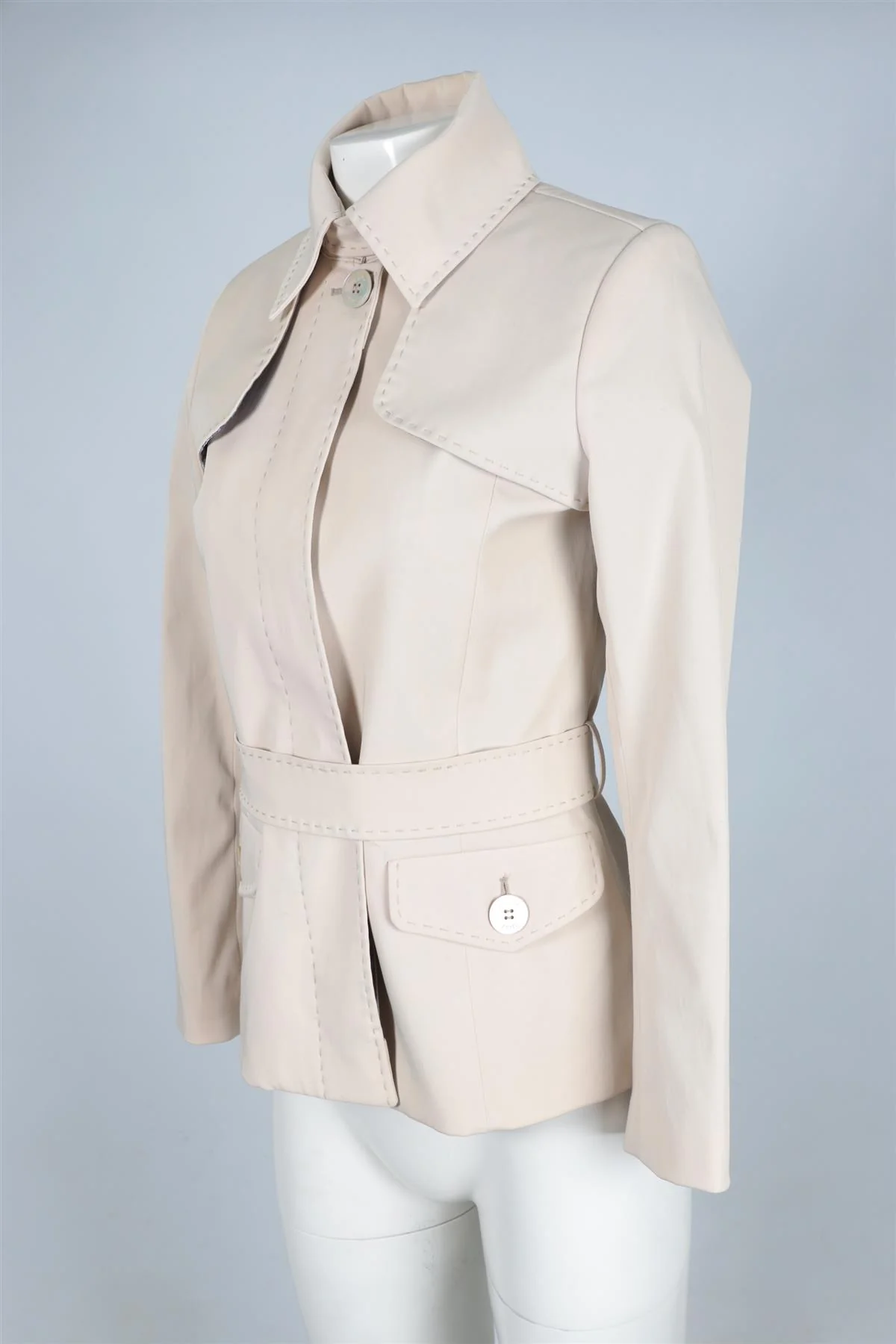 EMILIO PUCCI BEIGE WOVEN JACKET IT 38 UK 6 - Image 3