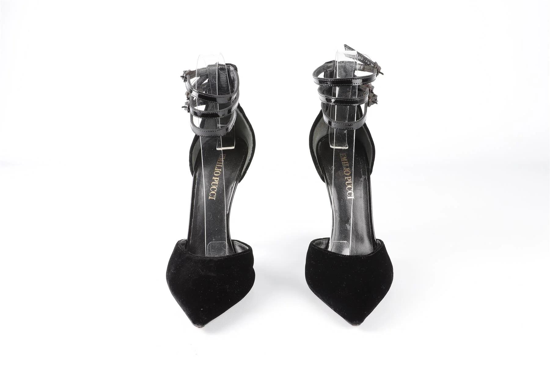EMILIO PUCCI BLACK VELVET PUMPS EU 37 UK 4 - Image 3