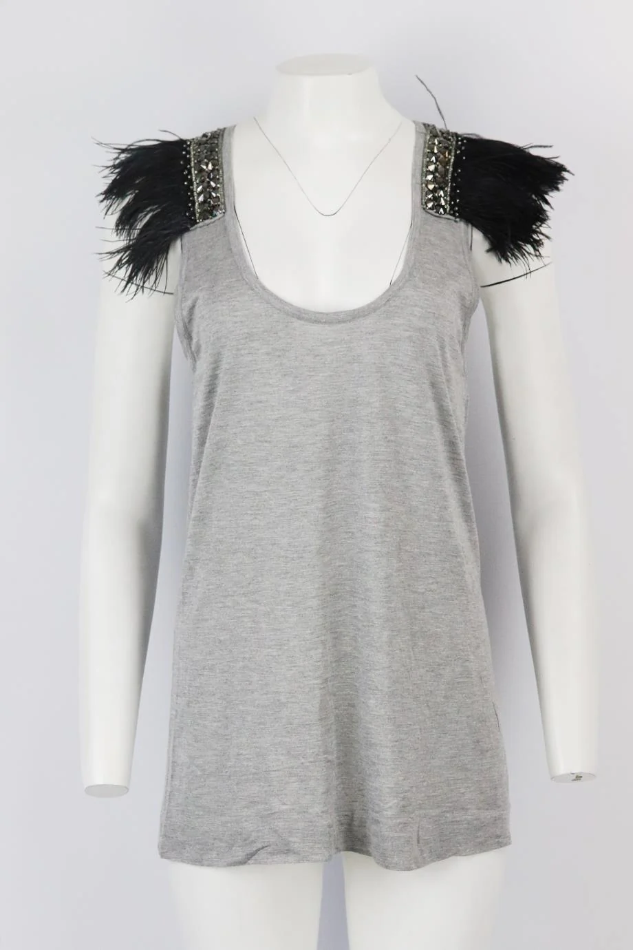 EMILIO PUCCI EMBELLISHED COTTON JERSEY TOP IT 38 UK 6 - Image 2