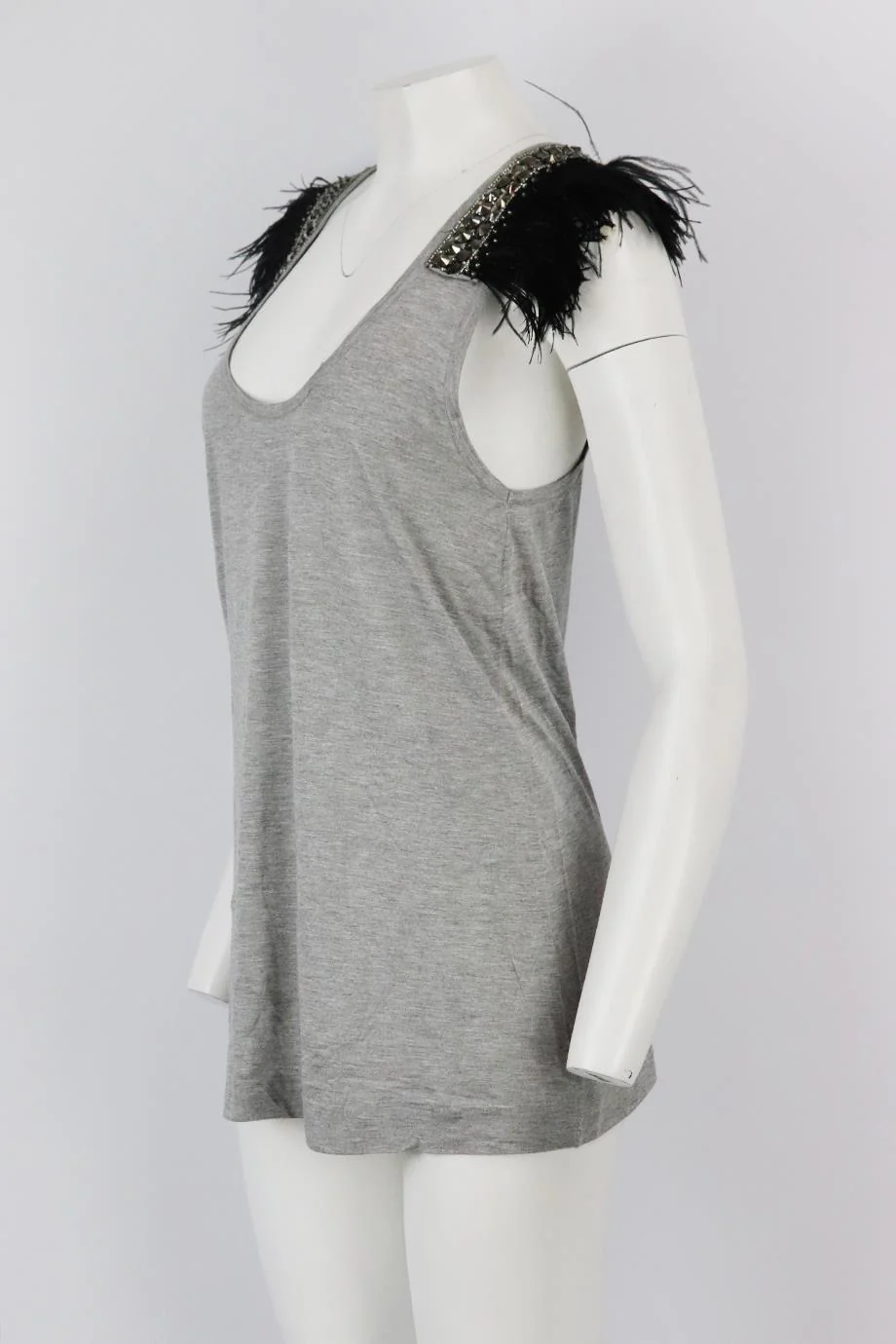 EMILIO PUCCI EMBELLISHED COTTON JERSEY TOP IT 38 UK 6 - Image 3
