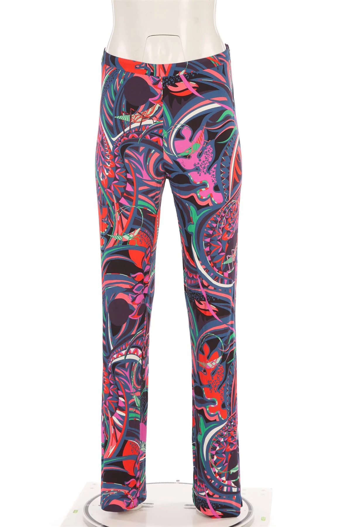 EMILIO PUCCI MULTI JERSEY STRAIGHT LEG PANTS IT 46 UK 14 - Image 2