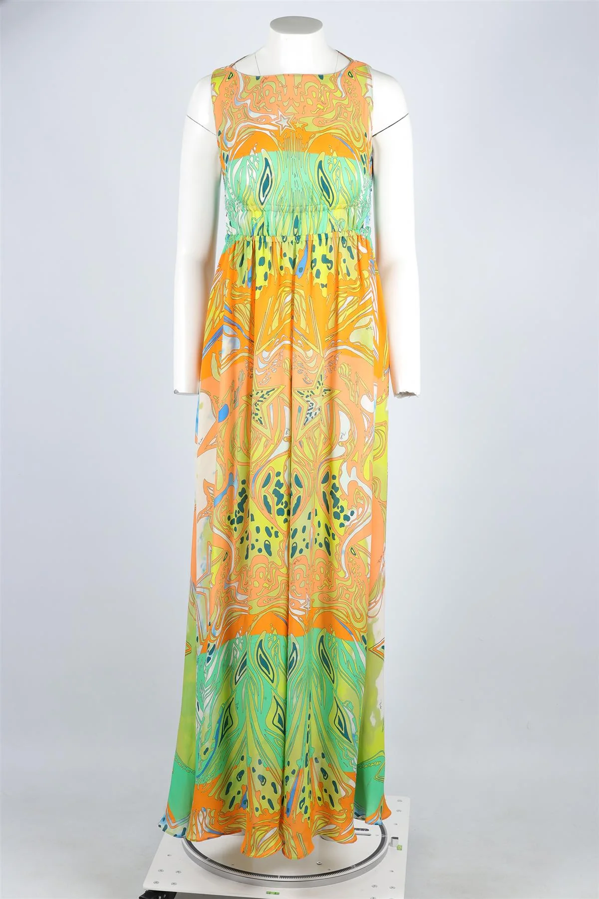 EMILIO PUCCI MULTI SILK MAXI DRESS IT 40 UK 8 - Image 2