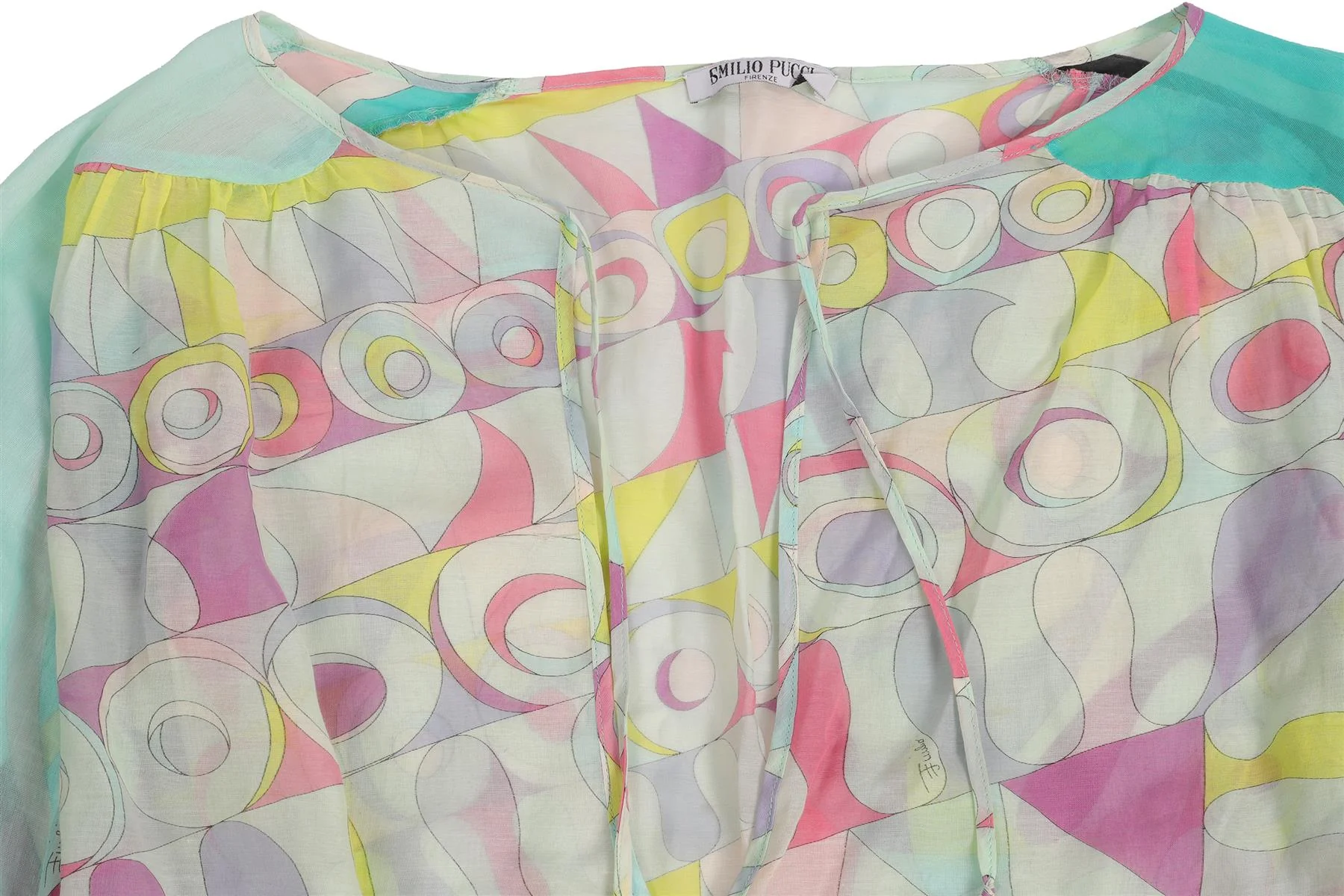 EMILIO PUCCI MULTI VINTAGE COTTON TOP IT 38 UK 6 - Image 3