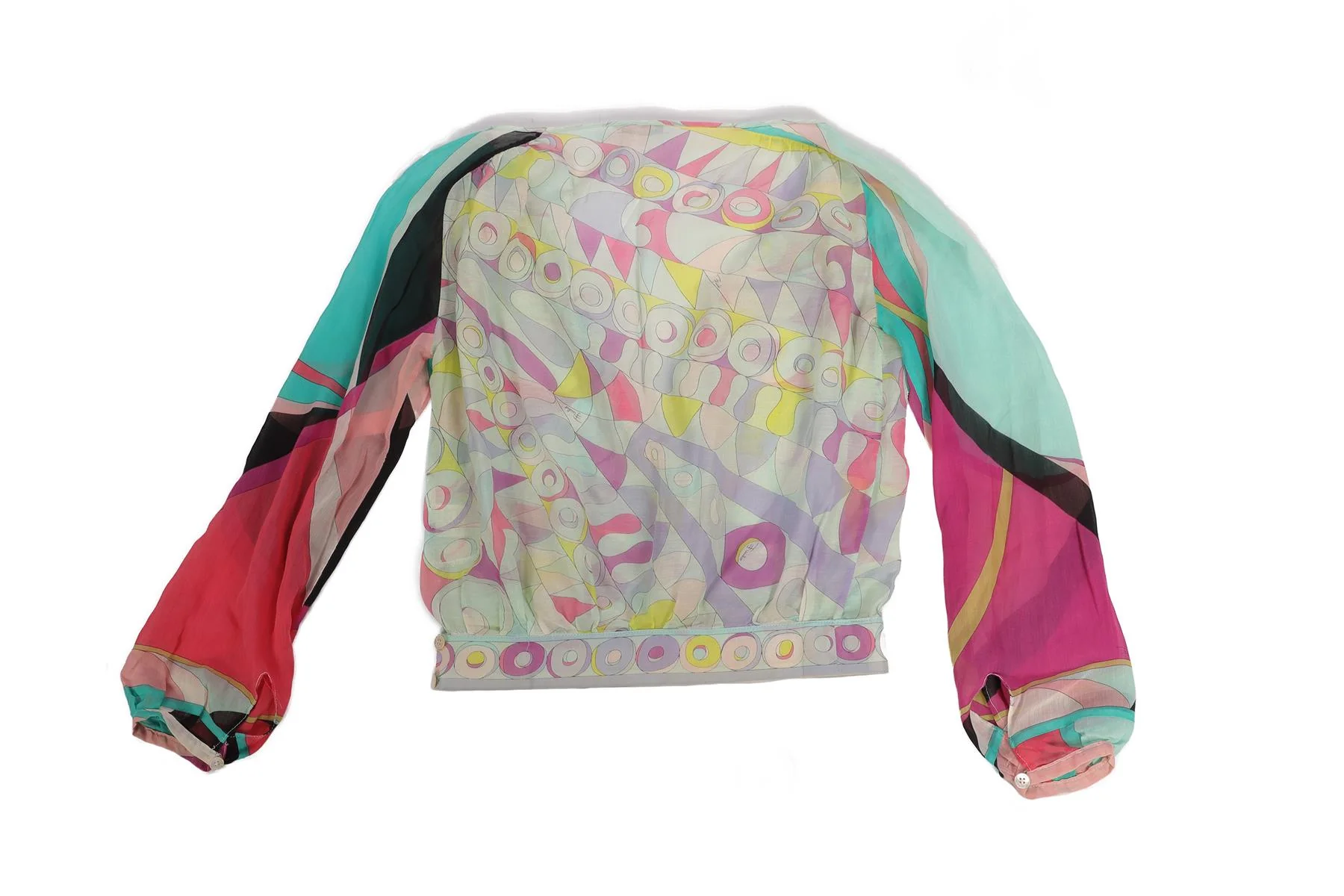 EMILIO PUCCI MULTI VINTAGE COTTON TOP IT 38 UK 6 - Image 4