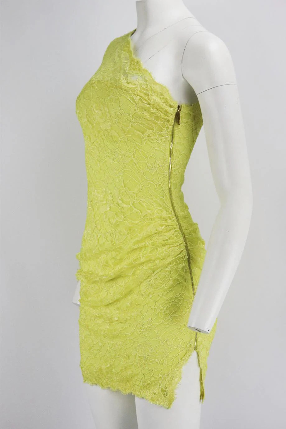 EMILIO PUCCI ONE SHOULDER LACE MINI DRESS IT 38 UK 6 - Image 3