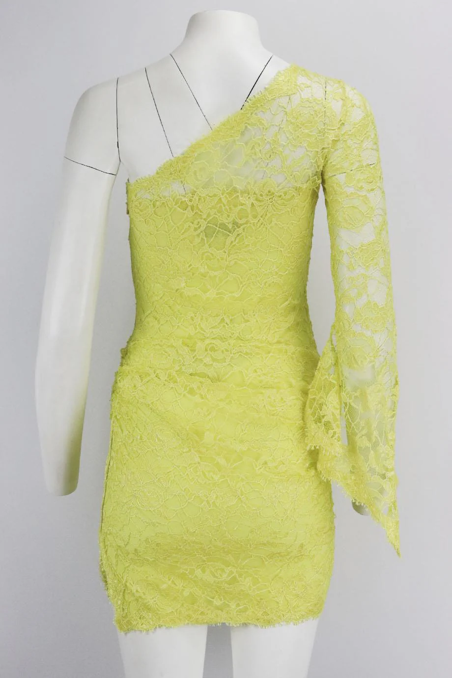 EMILIO PUCCI ONE SHOULDER LACE MINI DRESS IT 38 UK 6 - Image 4