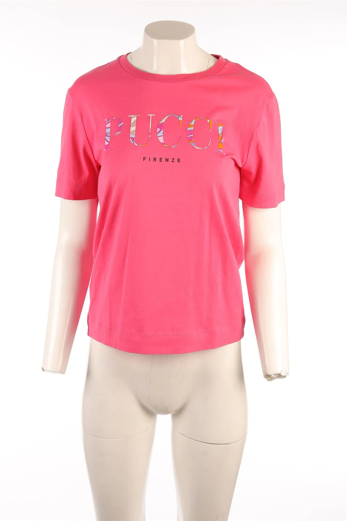EMILIO PUCCI PINK COTTON T-SHIRT MEDIUM - Image 2