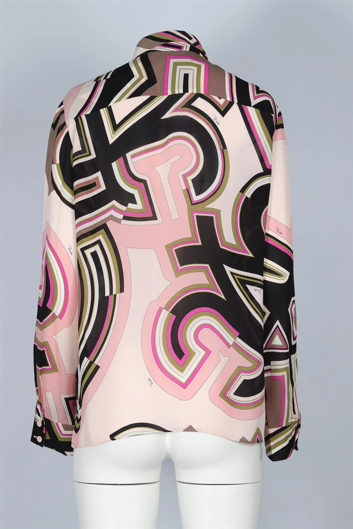 EMILIO PUCCI PINK SILK SHIRT IT 42 UK 10 - Image 4