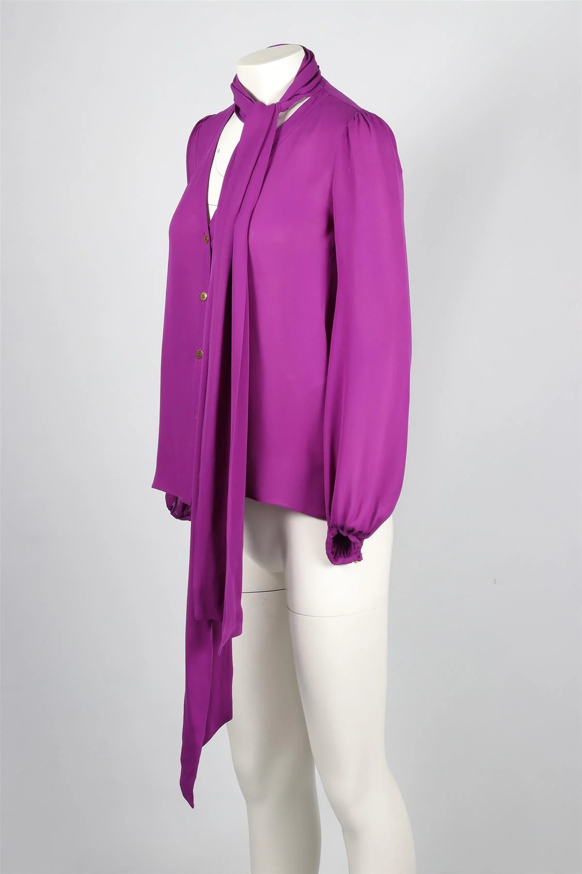 EMILIO PUCCI PURPLE SILK TOP IT 40 UK 8 - Image 3
