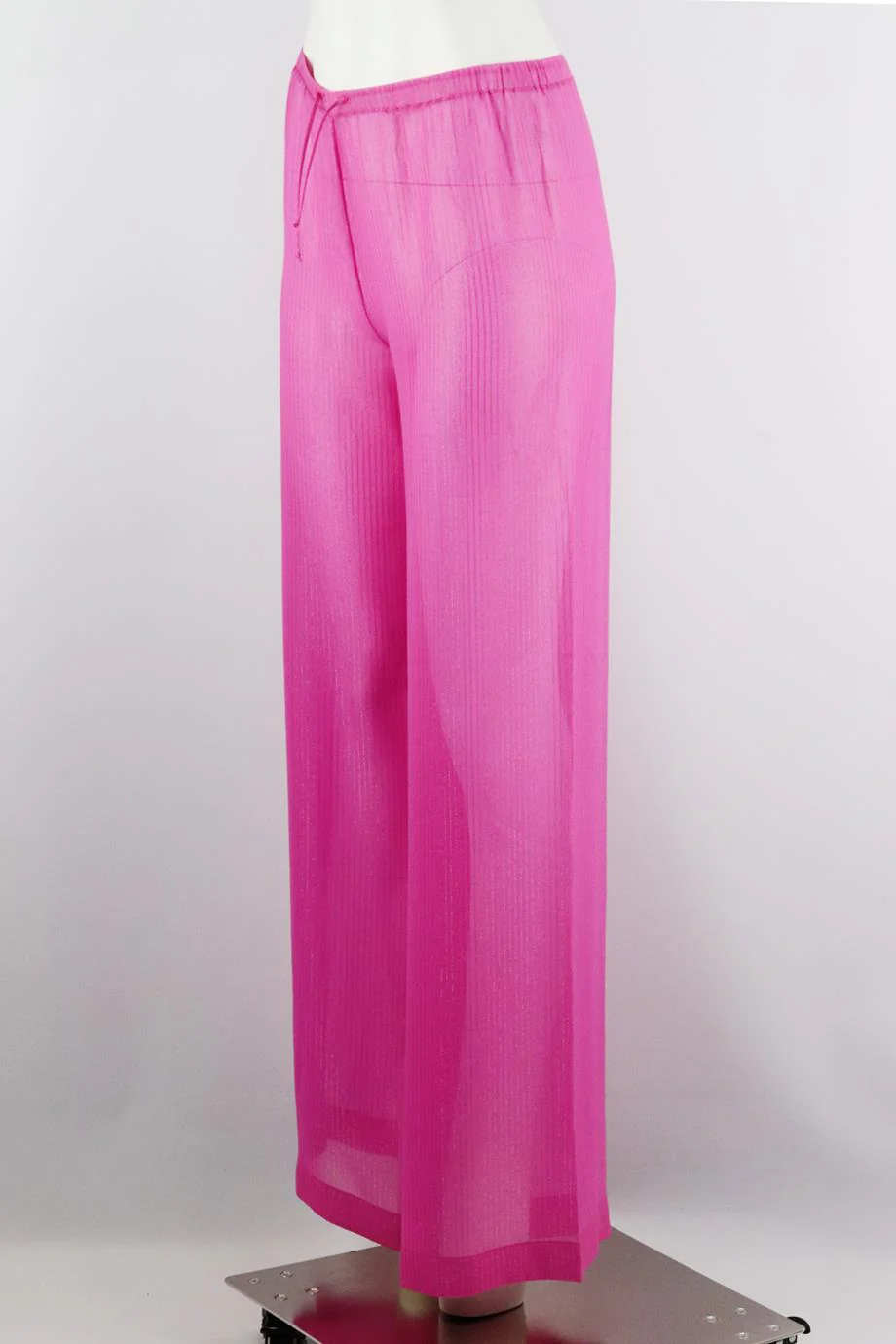 EMILIO PUCCI SILK GEORGETTE WIDE LEG PANTS IT 40 UK 8 - Image 3