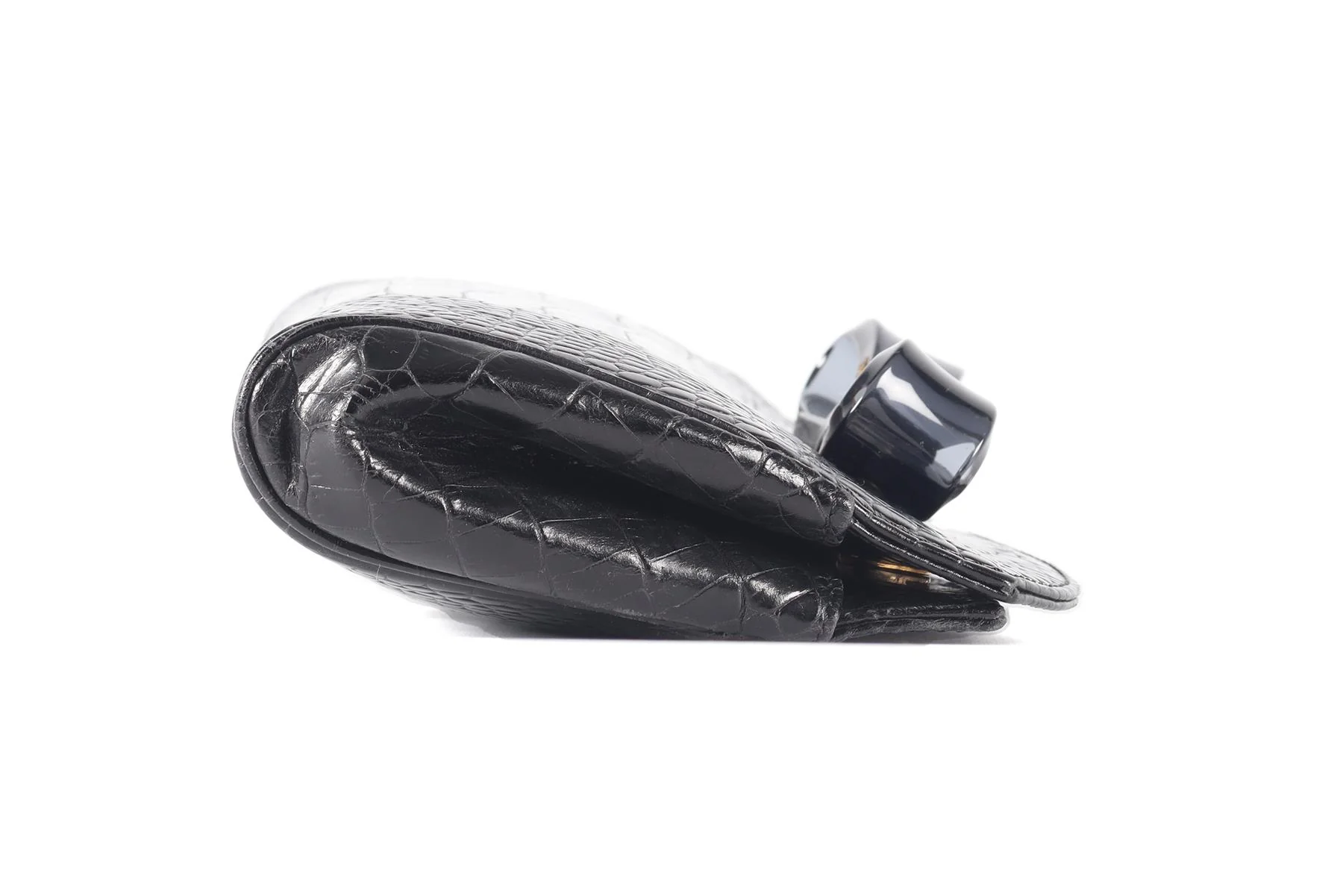 EMPORIO ARMANI BLACK LEATHER CLUTCH - Image 4
