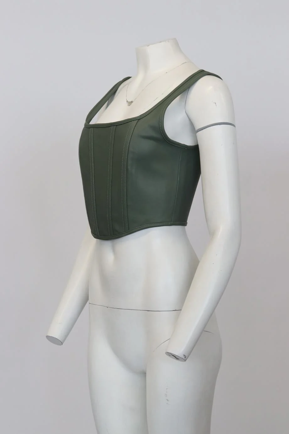 ENA PELLY LEATHER BUSTIER TOP US 4 UK 8 - Image 3