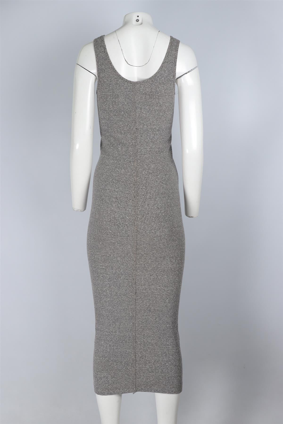 ENZA COSTA GREY KNIT MAXI DRESS MEDIUM - Image 4